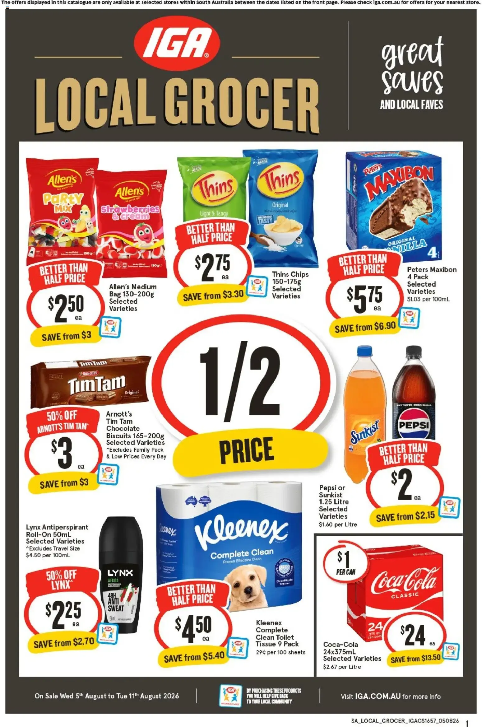 IGA Local Grocer - Catalogue valid from 5 August to 11 August 2026 - page 1