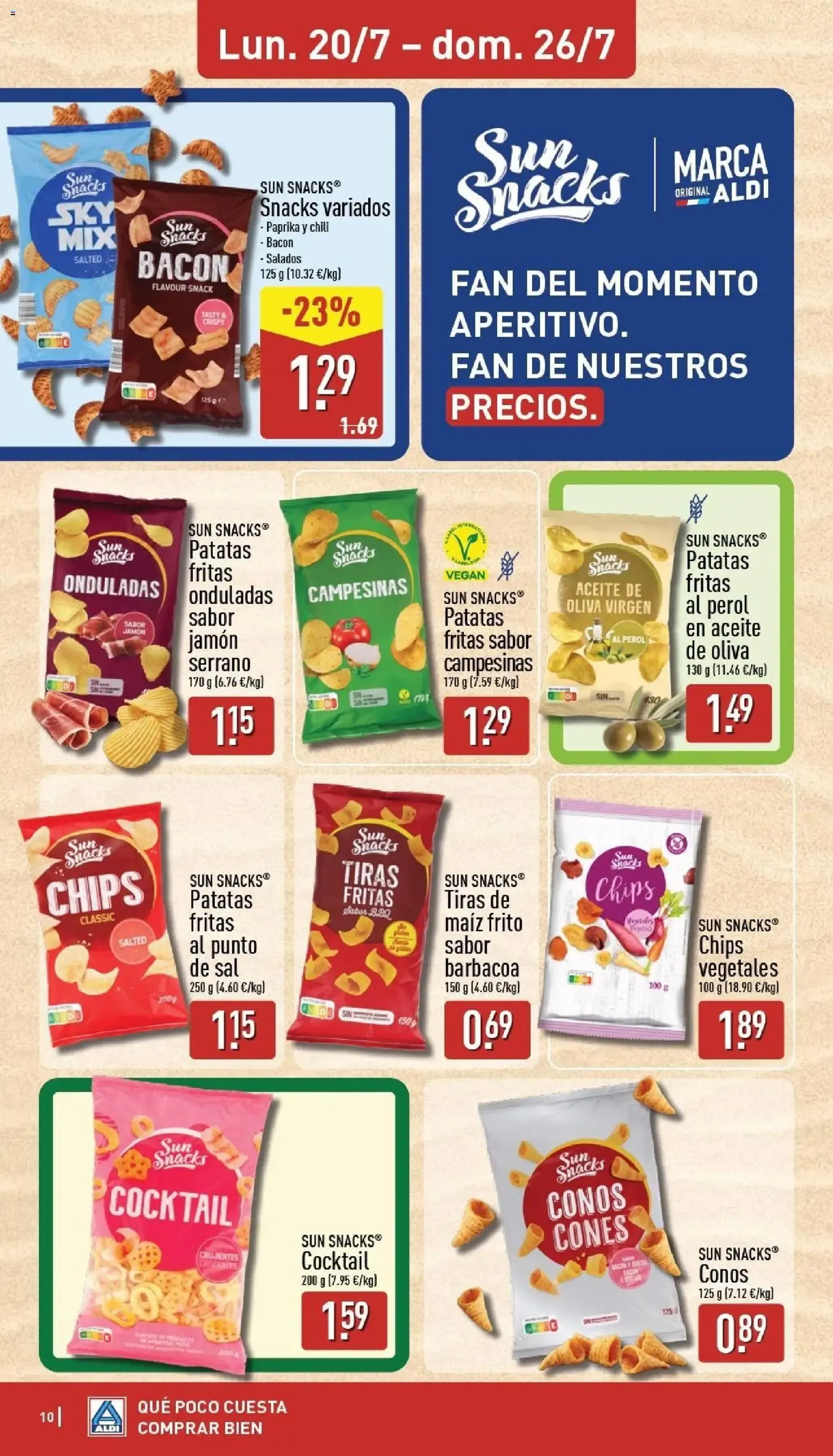 Catálogo de Aldi: Frescura a precios para tirarse a la piscina. Ahorra hasta un 33% más. 20 de julio al 26 de julio 2026 - Página 10