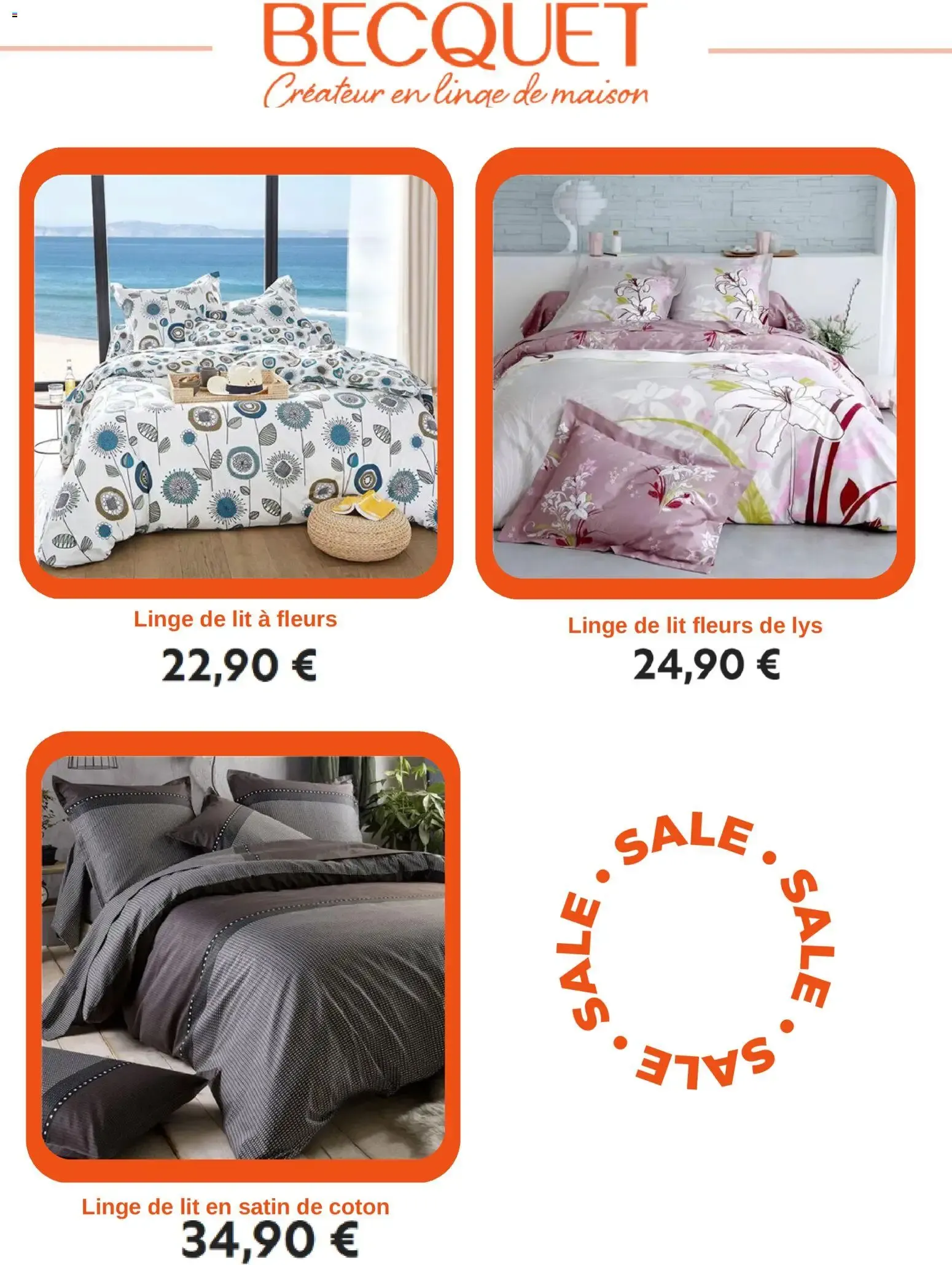 BECQUET Créateur en linge de maison du 11 septembre au 15 octobre 2026 - Catalogue page 4