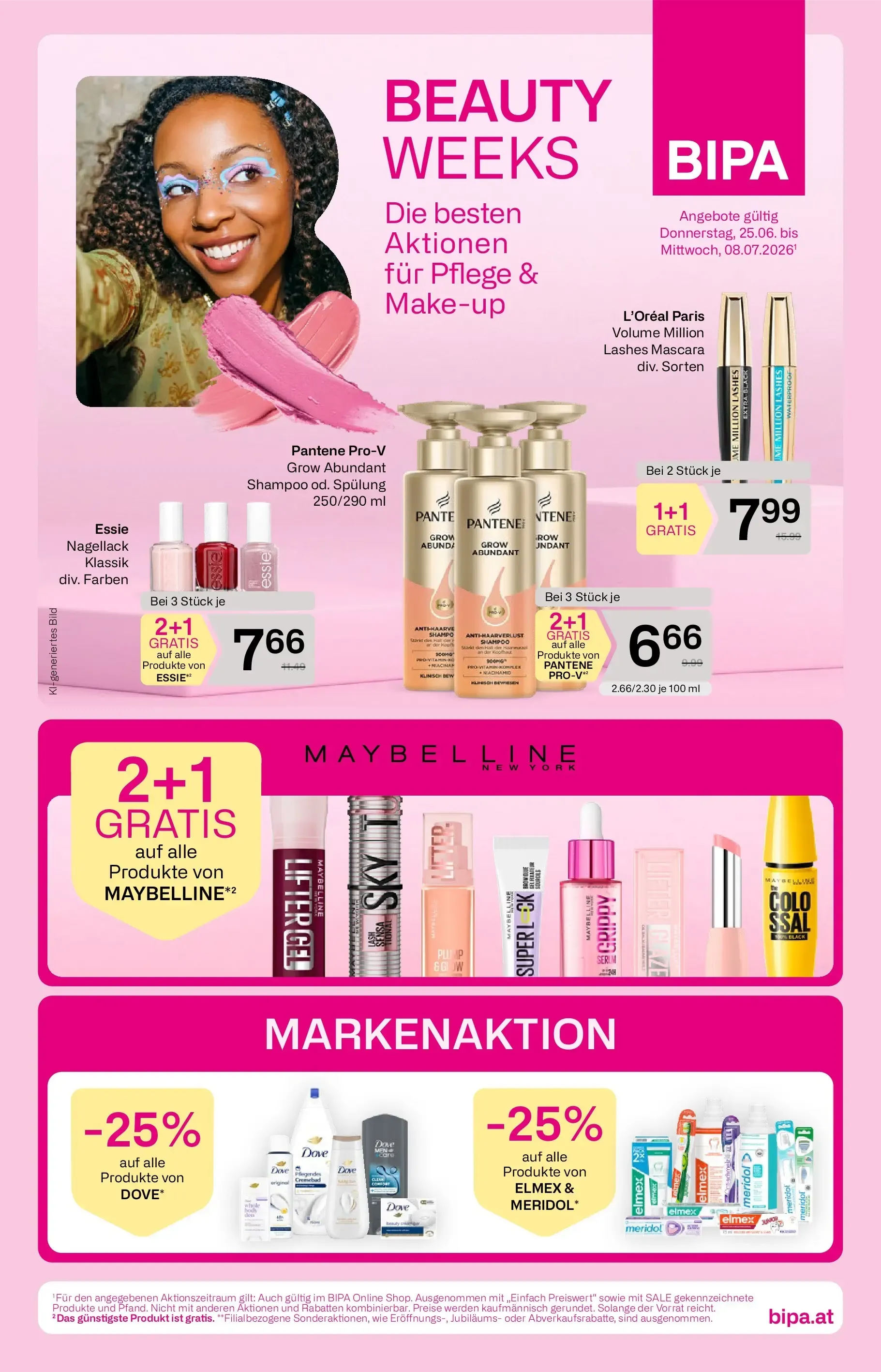 BEAUTY WEEKS: Die besten Aktionen für Pflege & Make-up von 25. Juni bis 8. Juli 2026 - Flugblätt seite  1