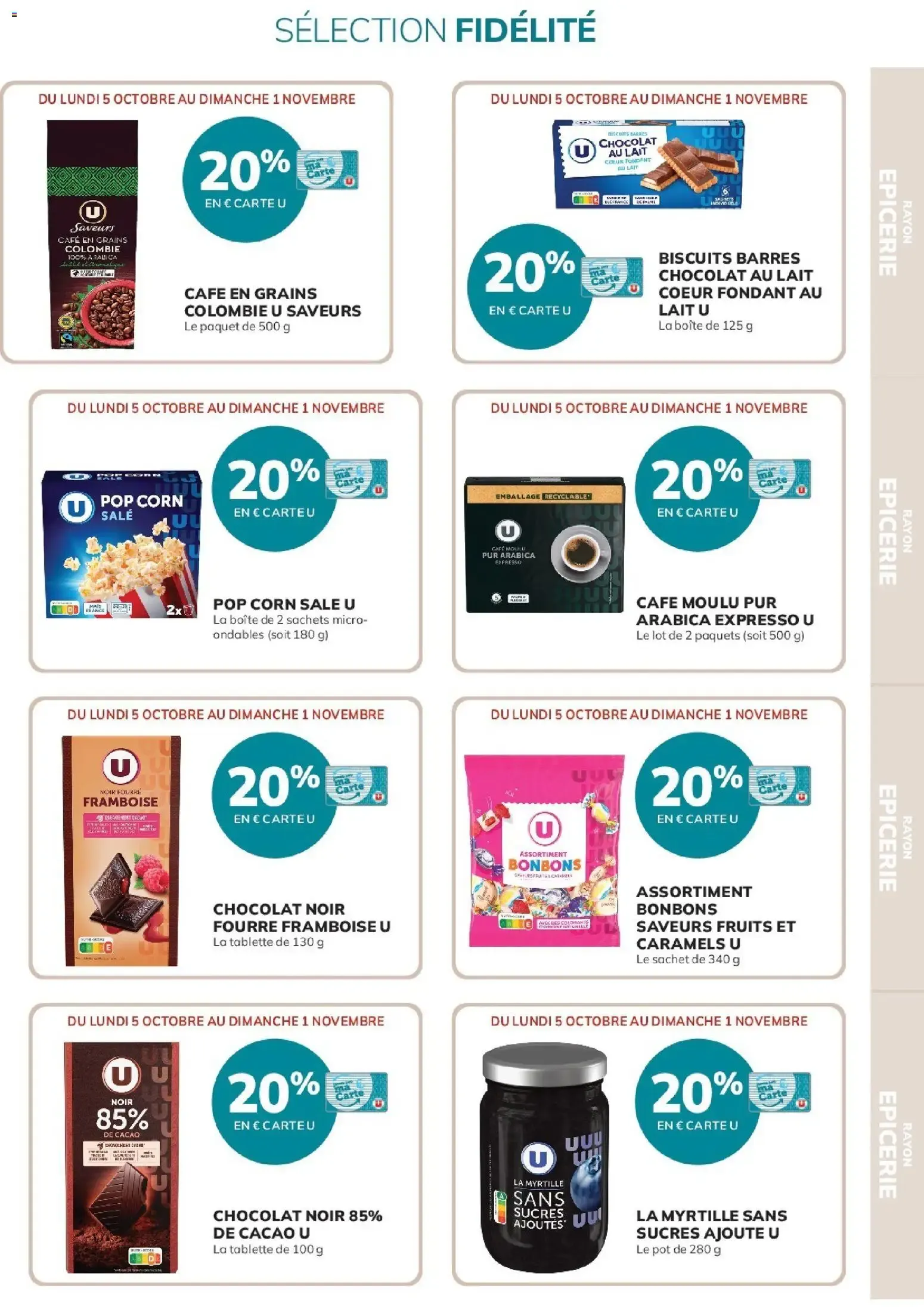 20% reversés sur votre Carte U du 5 octobre au 1 novembre 2026 - Catalogue page 7