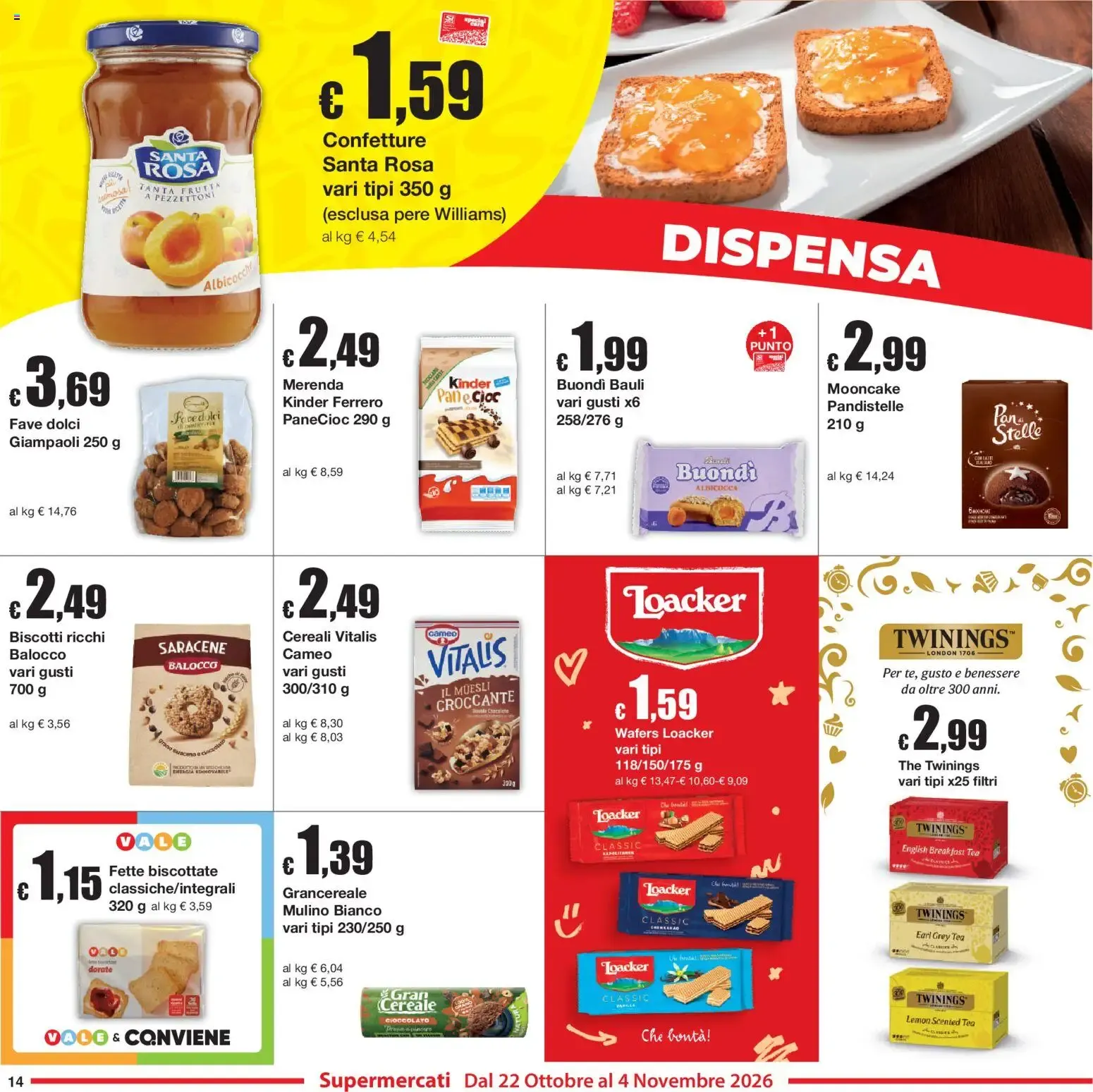 Sì con Te volantino dal 22/10/2026 - online Offerte da 22 ottobre a 4 novembre di 2026 - Pagina del volantino 14