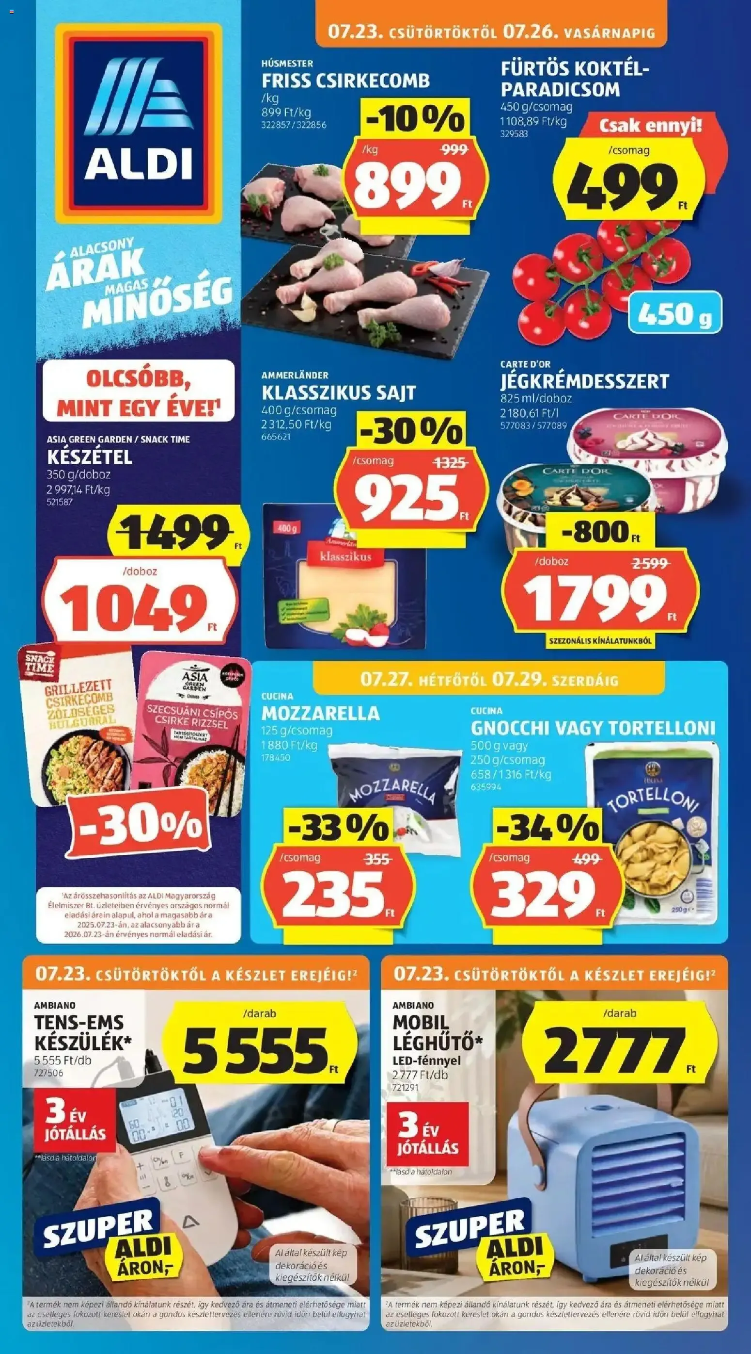Katalógus Aldi aktuális akciós újság - 2026.07.23. -tól/töl > akció, lapozható szórólap 🛍️ július 23.-tól július 29.-ig 2026. - Oldal 1
