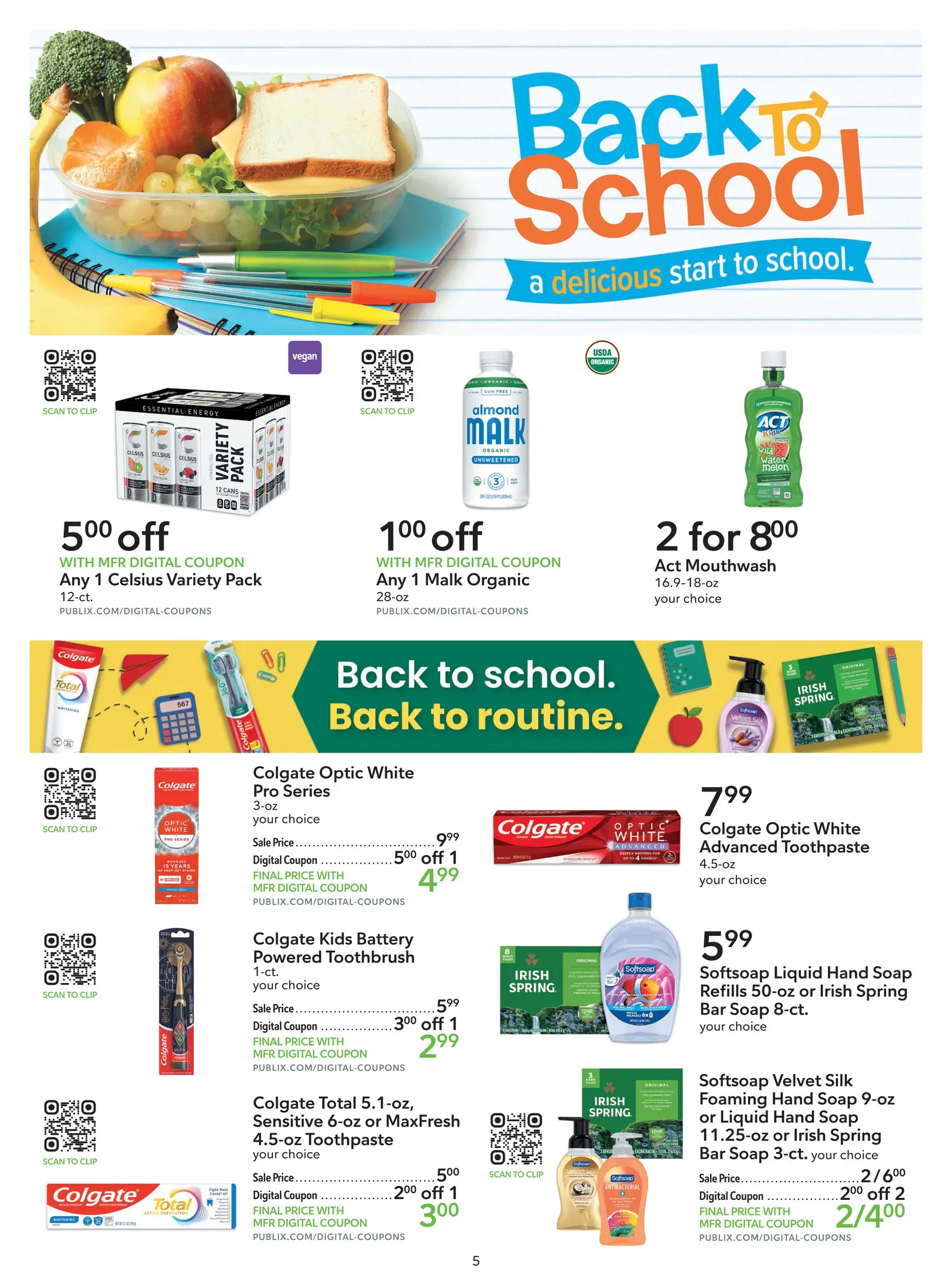 Weekly promotion Current Publix - Extra Savings leaflet valid from Thursday 08/13/2026 to Wednesday 08/26/2026 spanning from August 13 to August 26 2026 - Page 5 for Catalogue 365