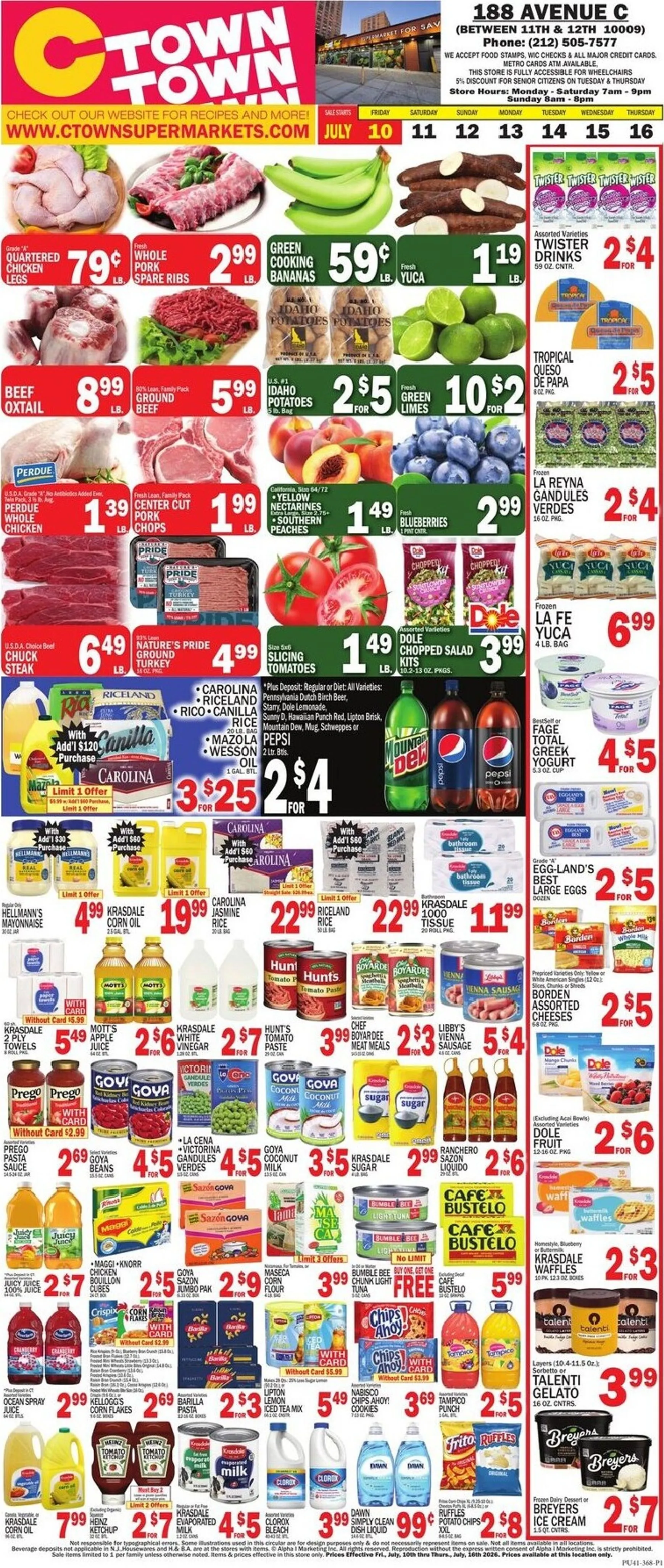 Current CTown leaflet valid from Friday 07/10/2026 to Thursday 07/16/2026