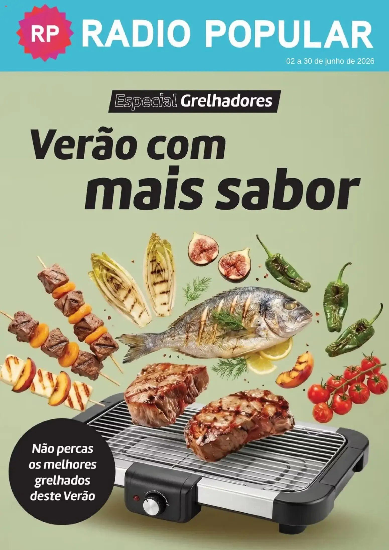Folheto Radio Popular: Especial Grelhadores - Verão com mais sabor de 2 de junho até 30 de junho 2026 - Pagina 1