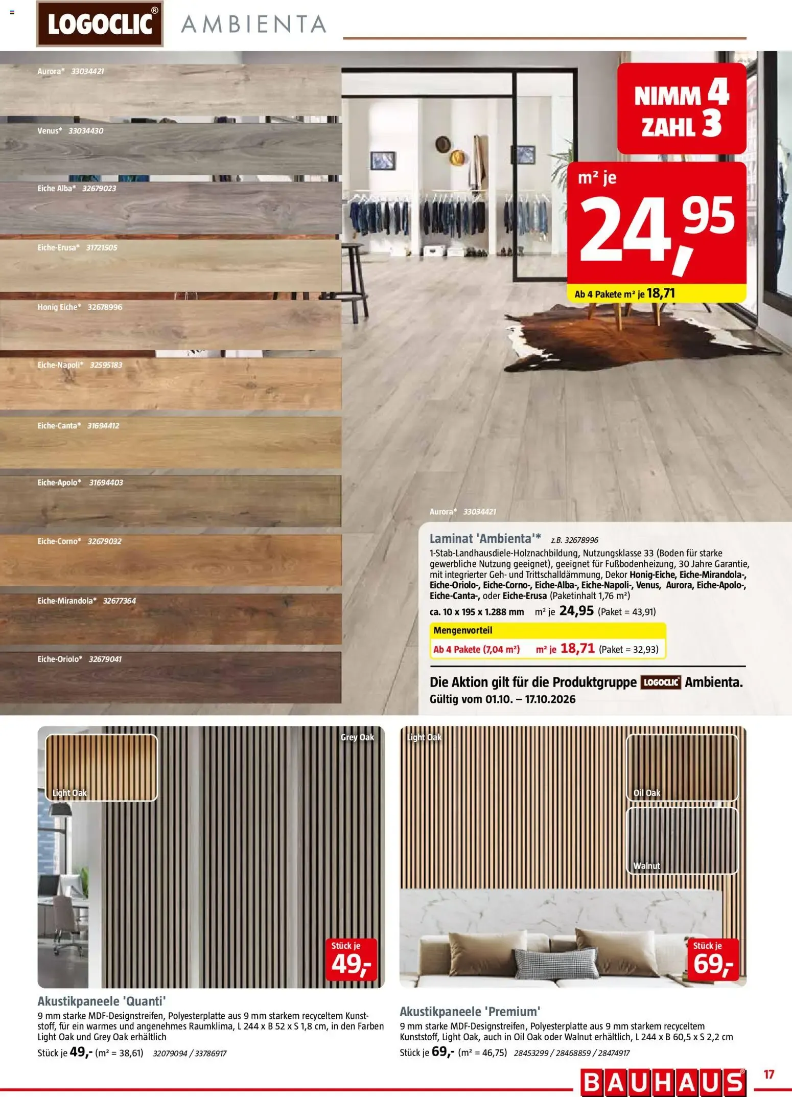 Bauhaus Prospekt (ab 02.10.2026) zum Blättern von 2. Oktober bis 17. Oktober 2026 - Prospekt seite 17