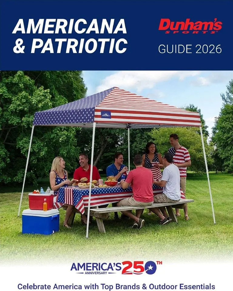 Weekly ad Current Dunham's Sports - Americana & Patriotic Guide leaflet valid from Thursday 06/25/2026 to Wednesday 09/09/2026 from June 25 to September 9 2026 - Page 1