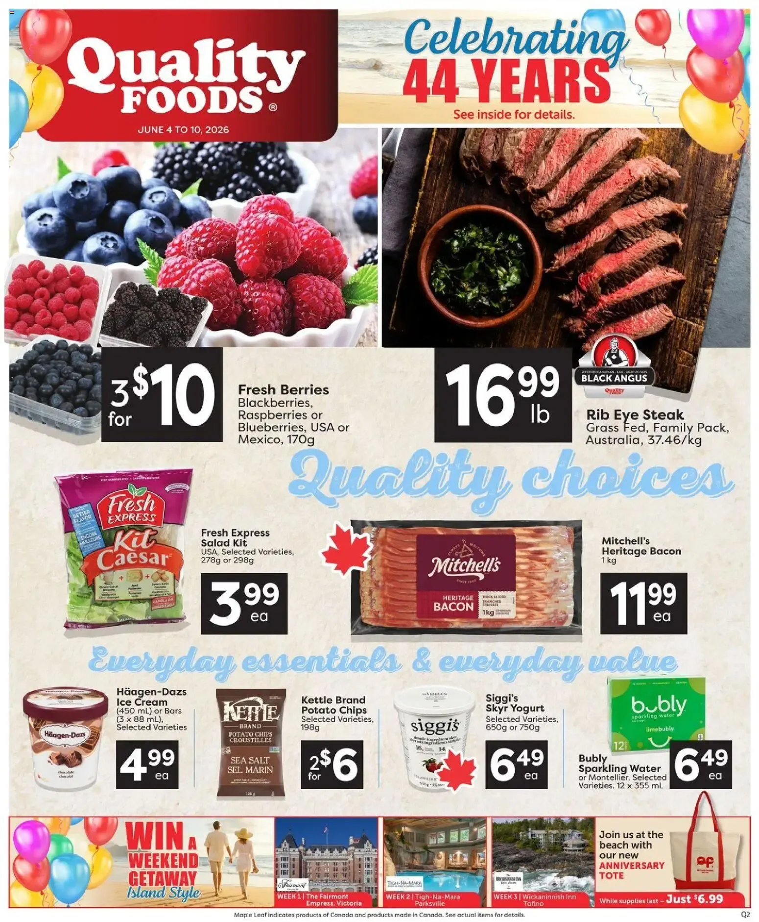Quality Foods weekly flyer / circulaire from Jun 4, 2026 > weekly specials & deals from June 4 to June 10 2026 - flyer page 1