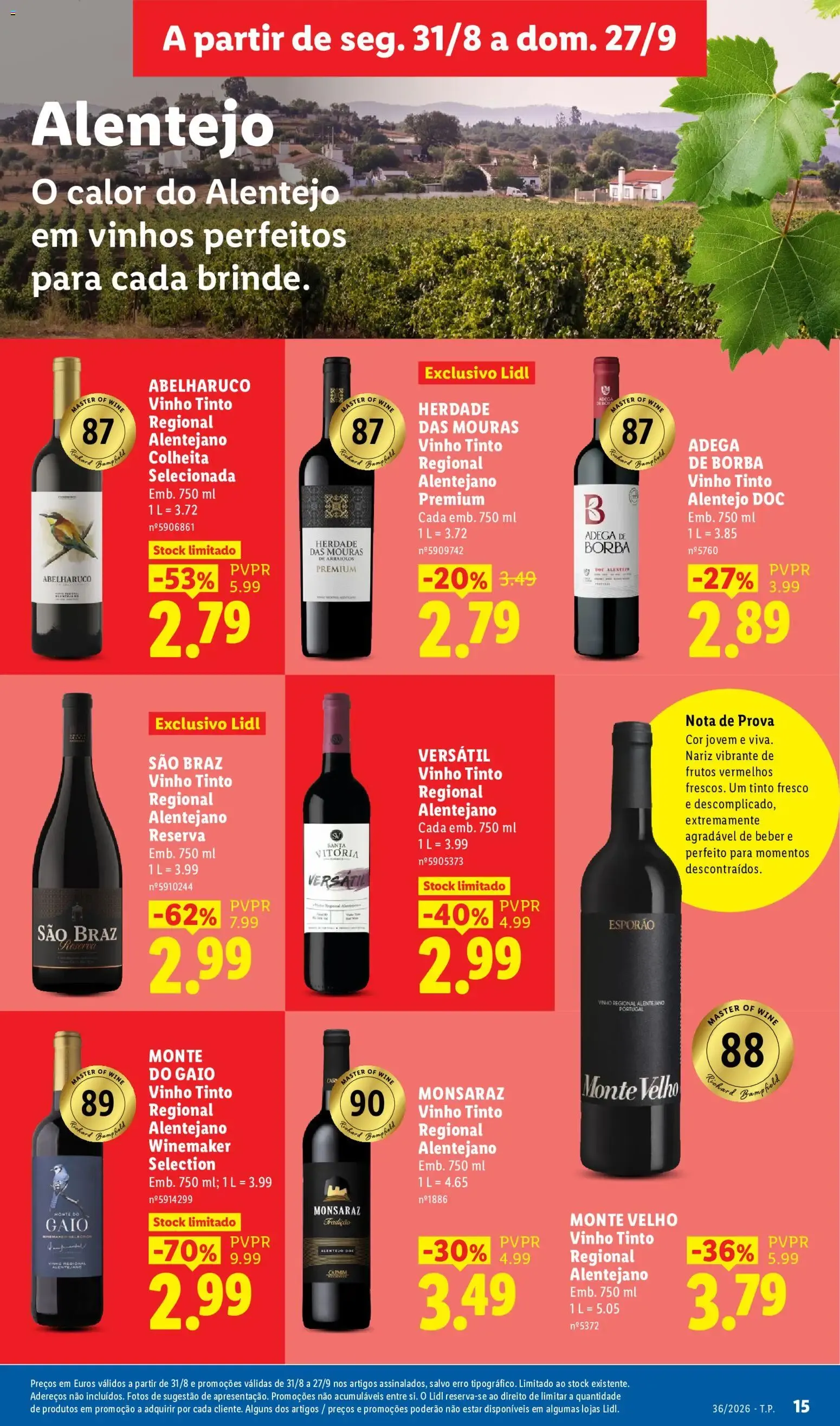 Folheto VINHOS & QUEIJOS ENCHIDOS de 31 de agosto até 27 de setembro 2026 - Pagina 15
