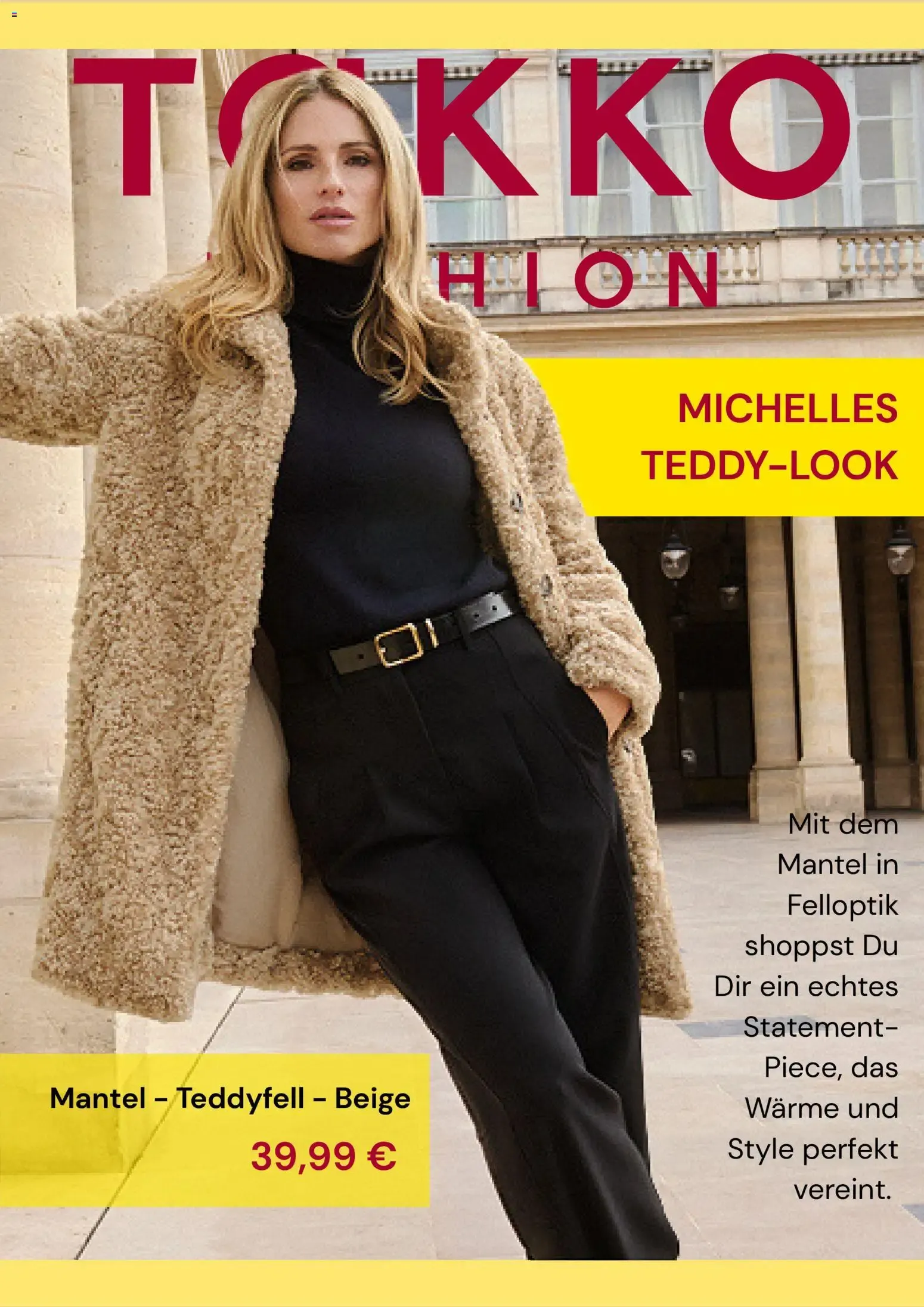 Tokko Fashion: Michelle's Teddy-Look Mantel von 20. Oktober bis 17. November 2026 - Prospekt seite 1