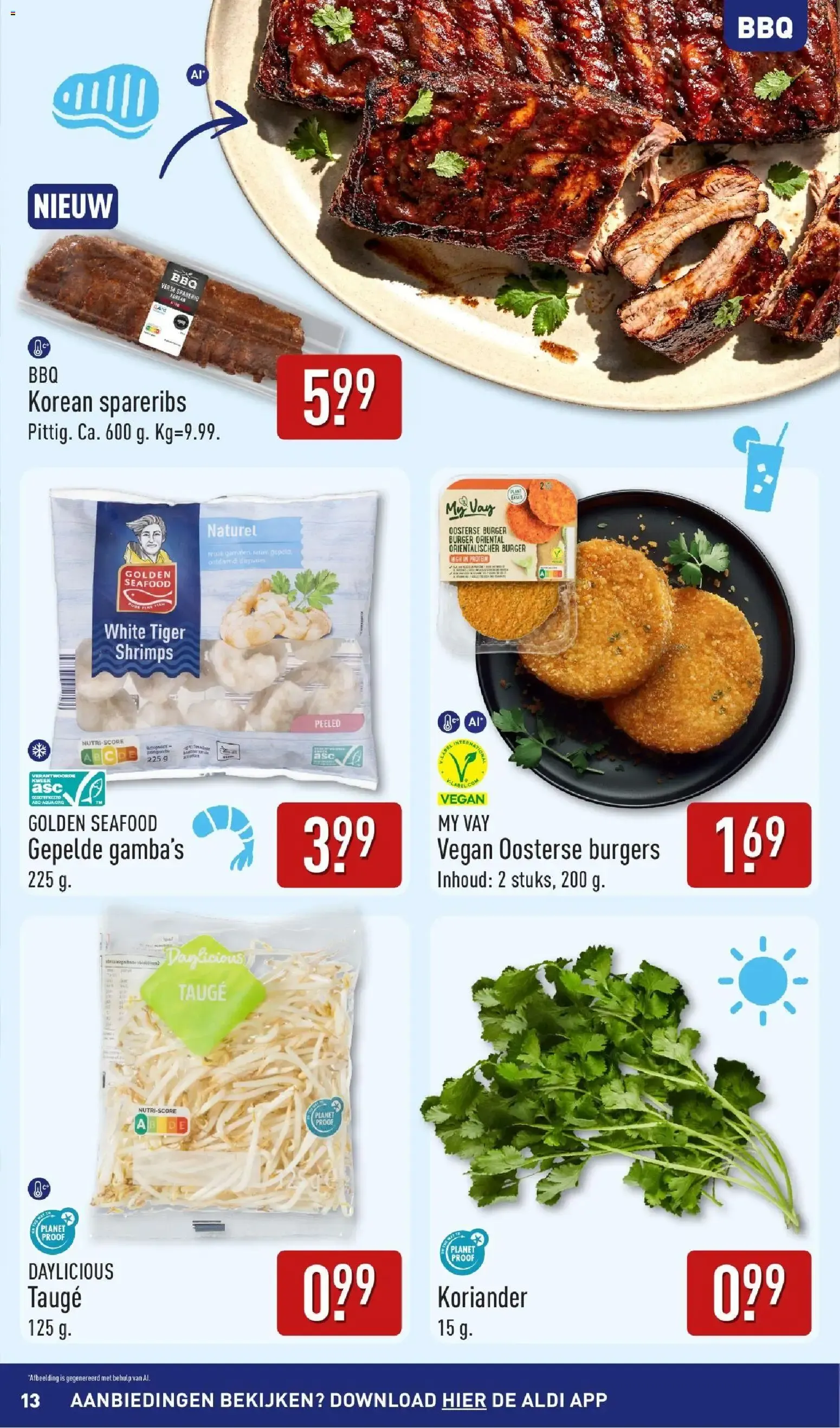 Aldi: Zo Goedkoop, dat gaan we vieren! Inspiración de verano para la BBQ van 10 augustus tot 16 augustus 2026 - Folder pagina 13