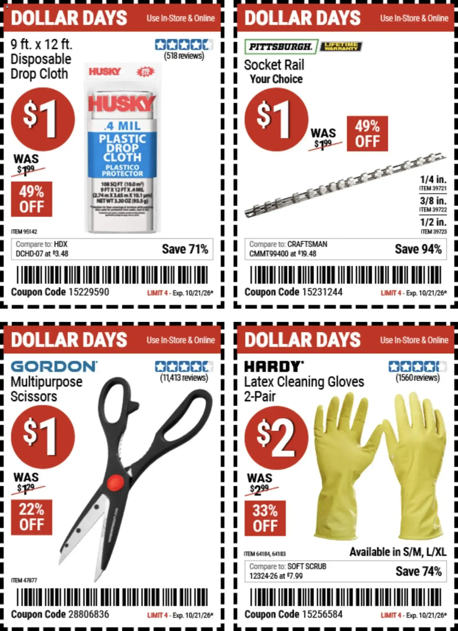 Weekly ad Harbor Freight Dollar Days (10/08 - 10/21 2026) - Flyer from October 8 to October 21 2026 - Page 6
