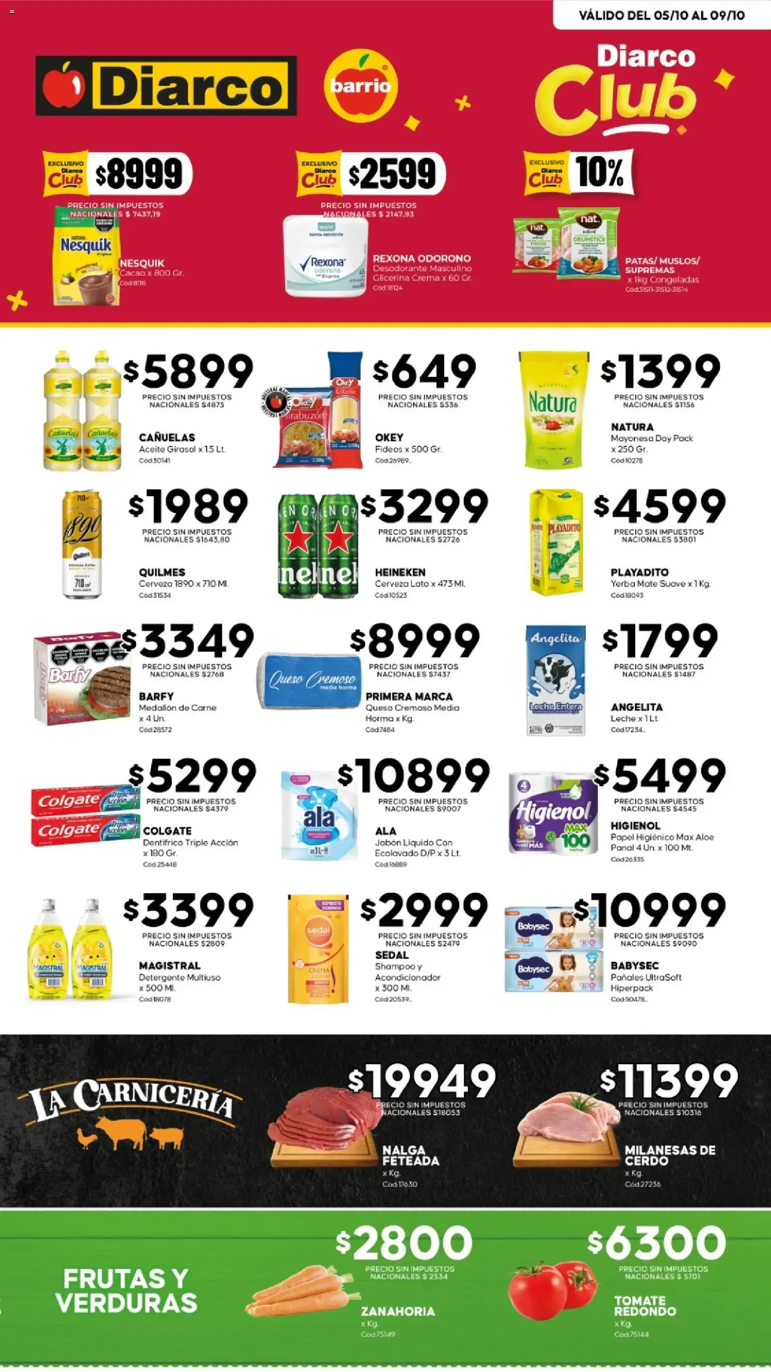 Diarco - Ofertas del 05/10 al 09/10