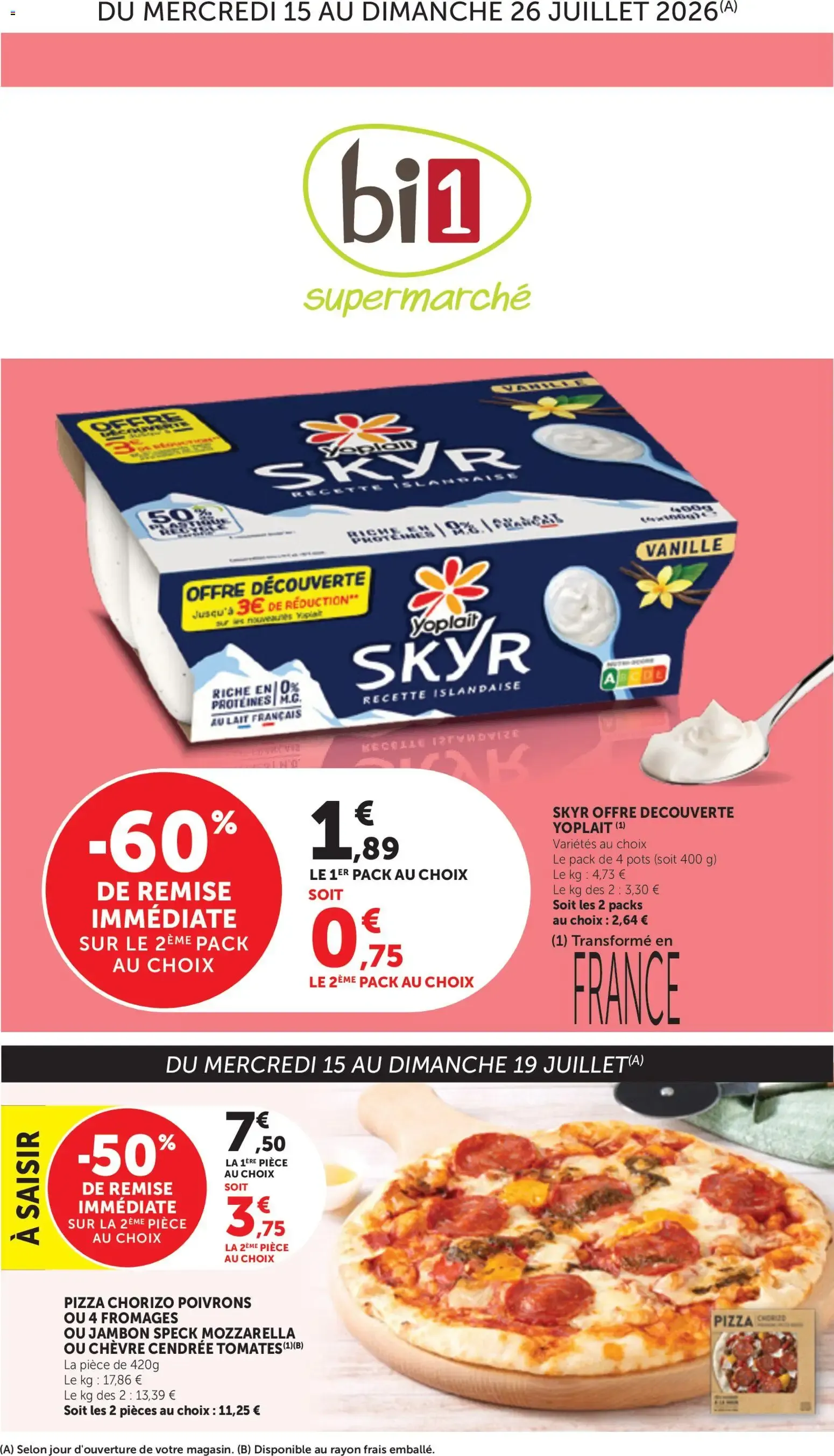 bi1 Catalogue supermarché à partir du 15/07/2026 - promo en ligne