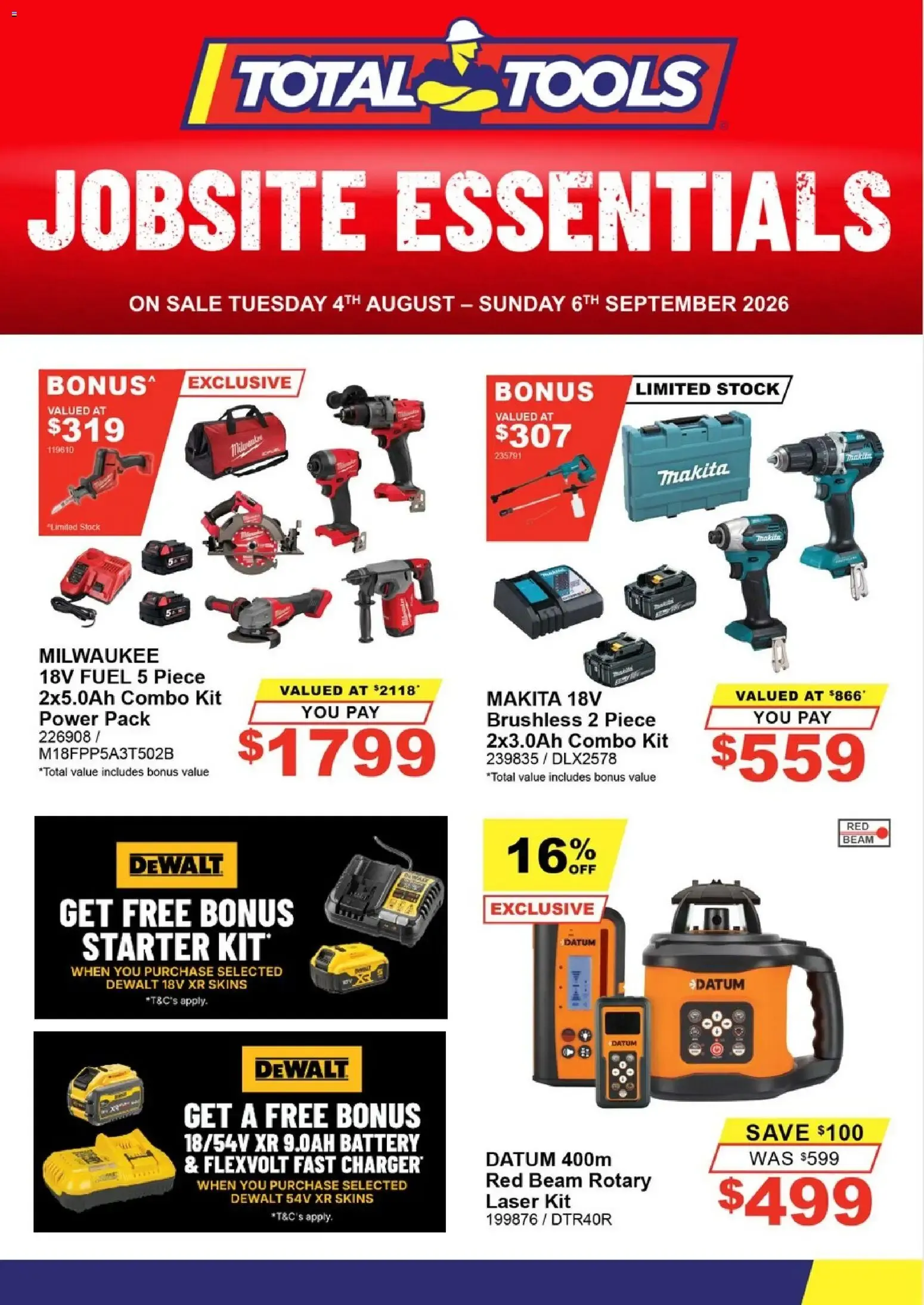Total Tools Jobsite Essentials - Catalogue valid from 4 August to 6 September 2026 - page 1