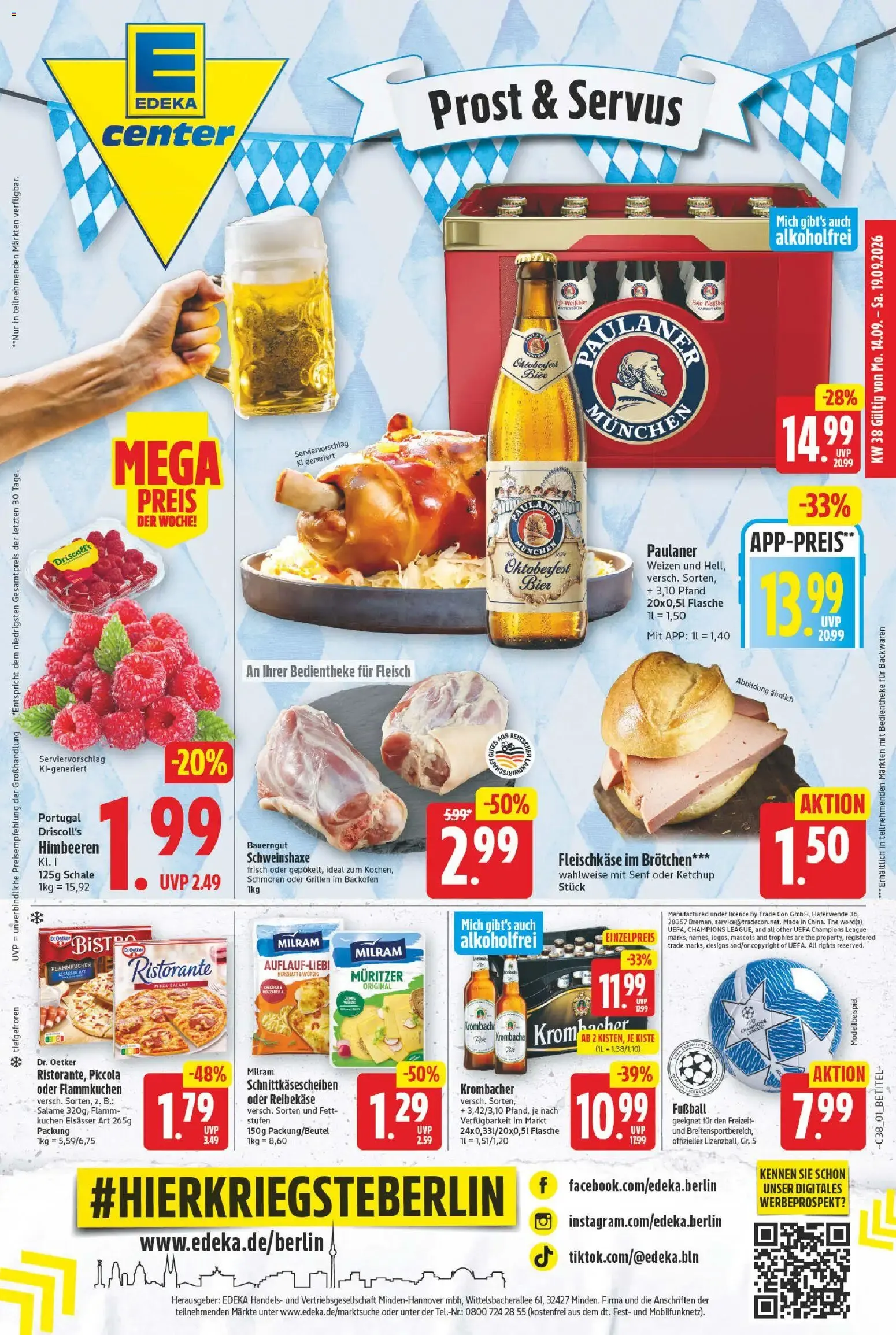 E center Prospekt (ab 14.09.2026) zum Blättern von 14. September bis 19. September 2026 - Prospekt seite 1