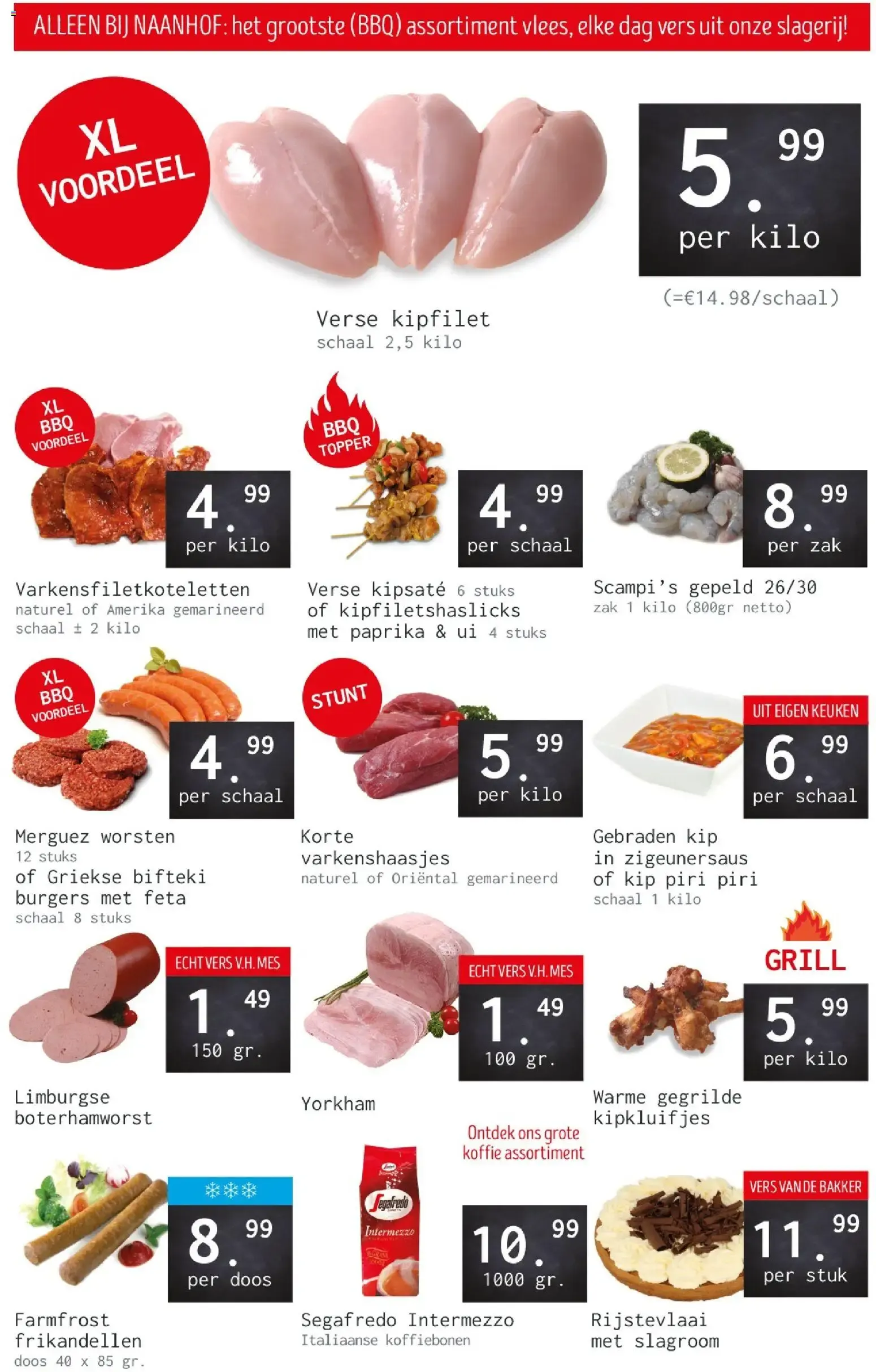Naanhof: Grootste BBQ assortiment vlees van 3 augustus tot 8 augustus 2026 - Folder pagina 1