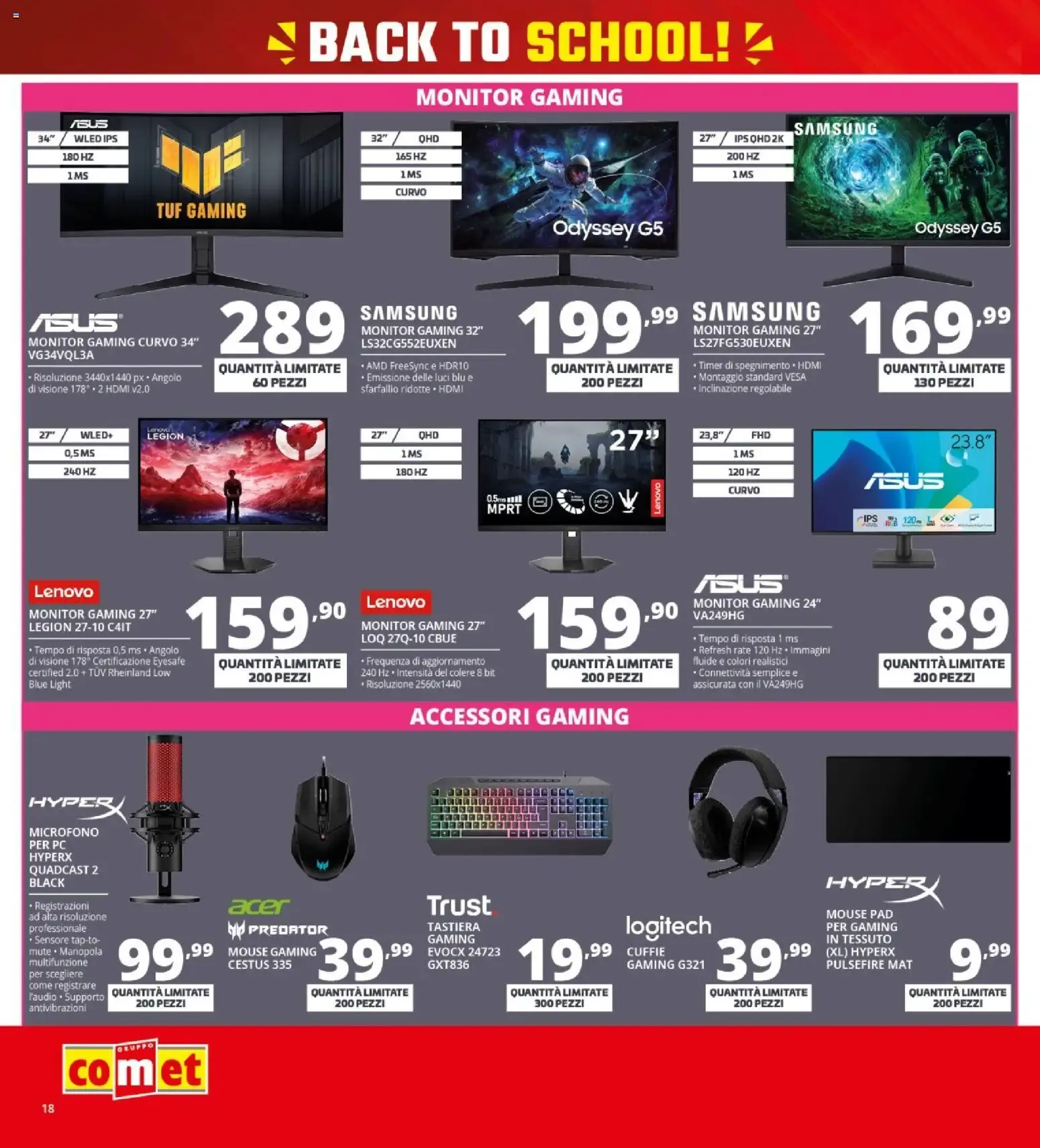 Comet Volantino: Back to School! Il Meglio della Tecnologia al Miglior Prezzo da 10 settembre a 23 settembre di 2026 - Pagina del volantino 18