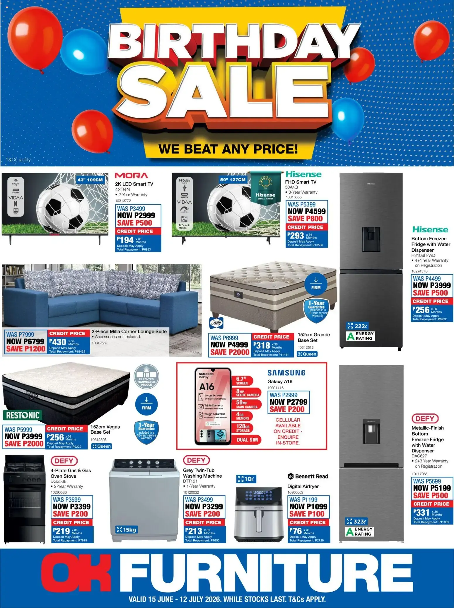 OK Furniture - Birthday Sale from 15 June to 12 July 2026 - Catalogue Page 1