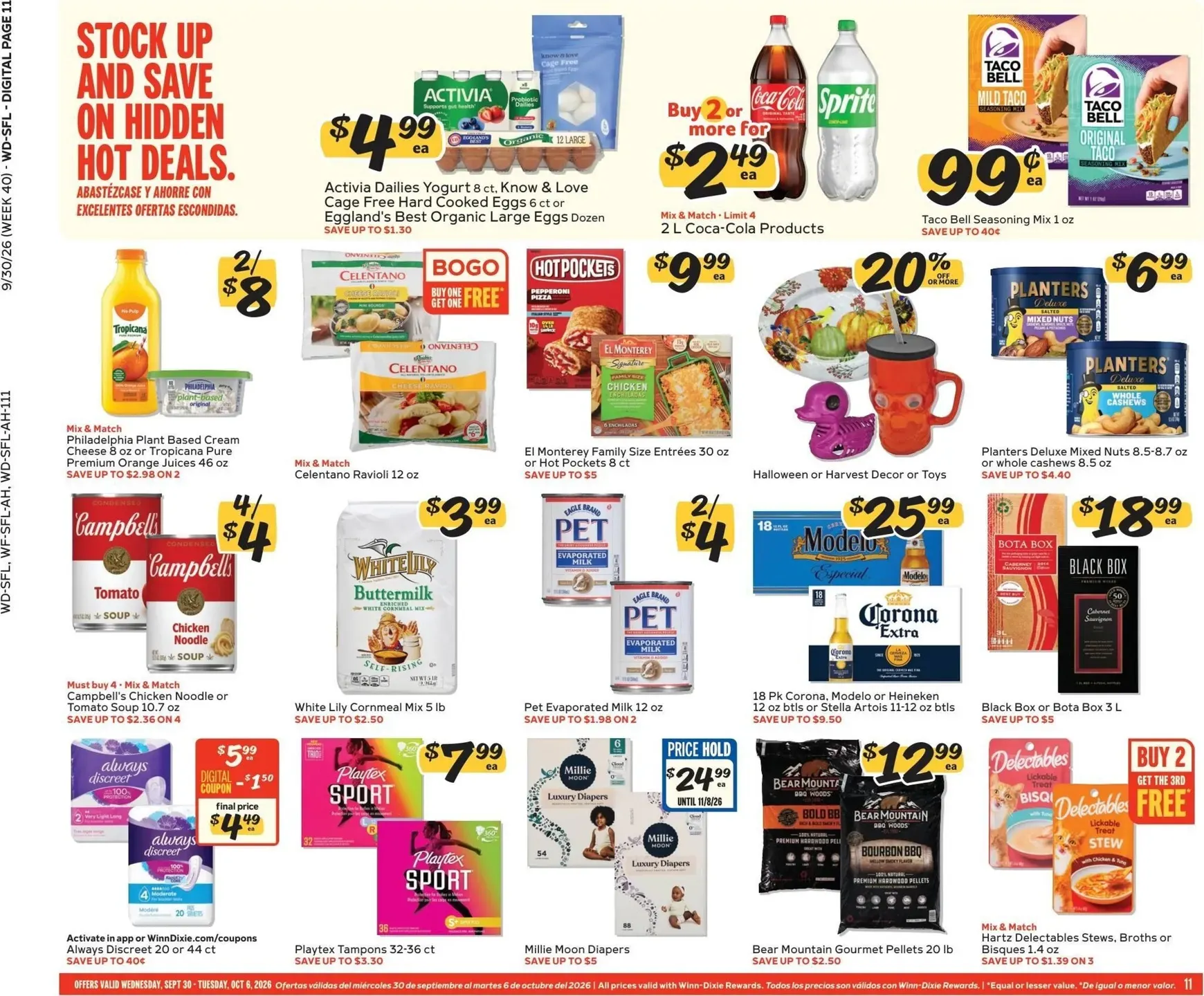 Weekly ad Current Winn-Dixie leaflet valid from Wednesday 09/30/2026 to Tuesday 10/06/2026 from September 30 to October 6 2026 - Page 11