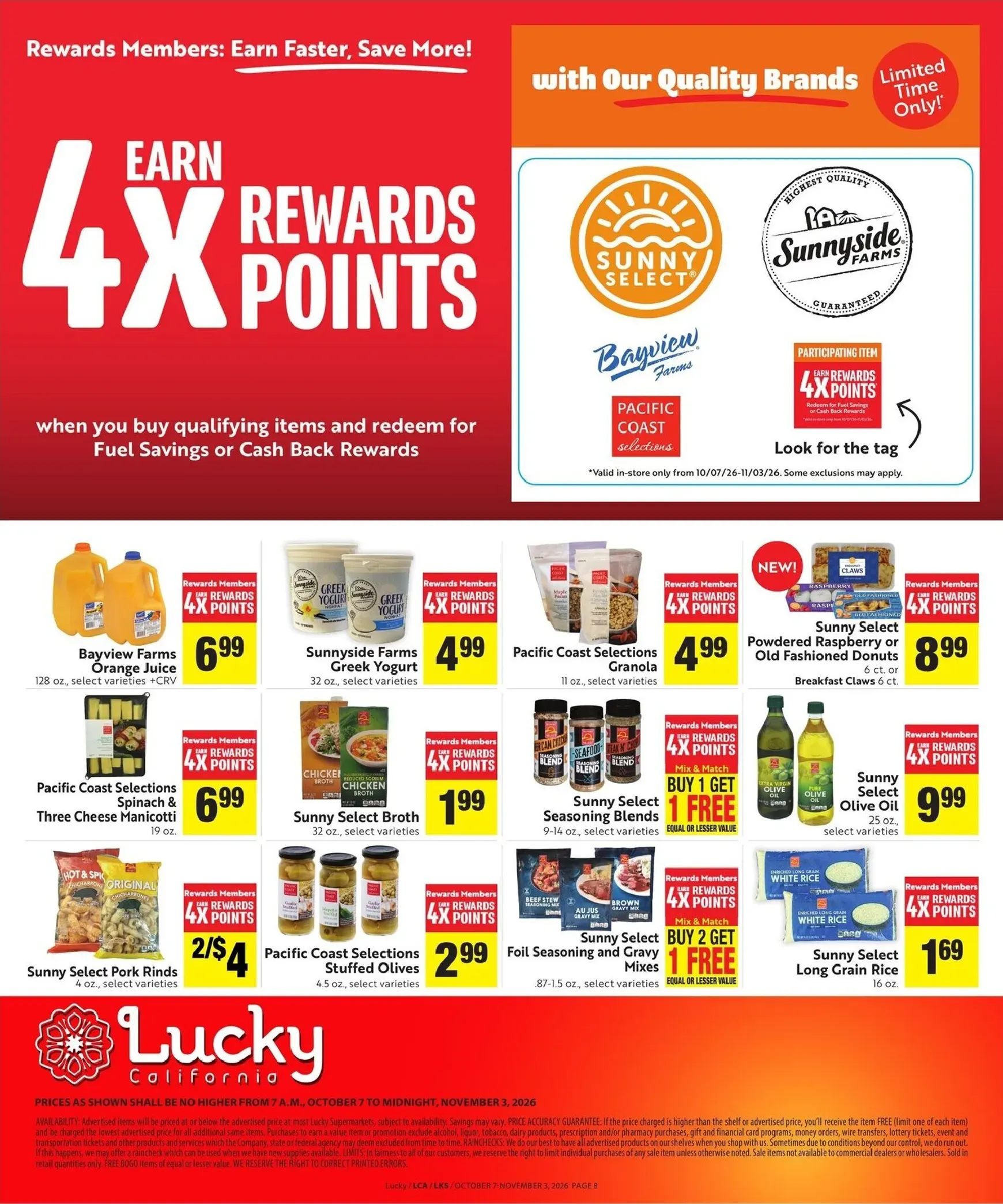Weekly ad Current Lucky - Rewards Points leaflet valid from Wednesday 10/07/2026 to Tuesday 11/03/2026 from October 7 to November 3 2026 - Page 8