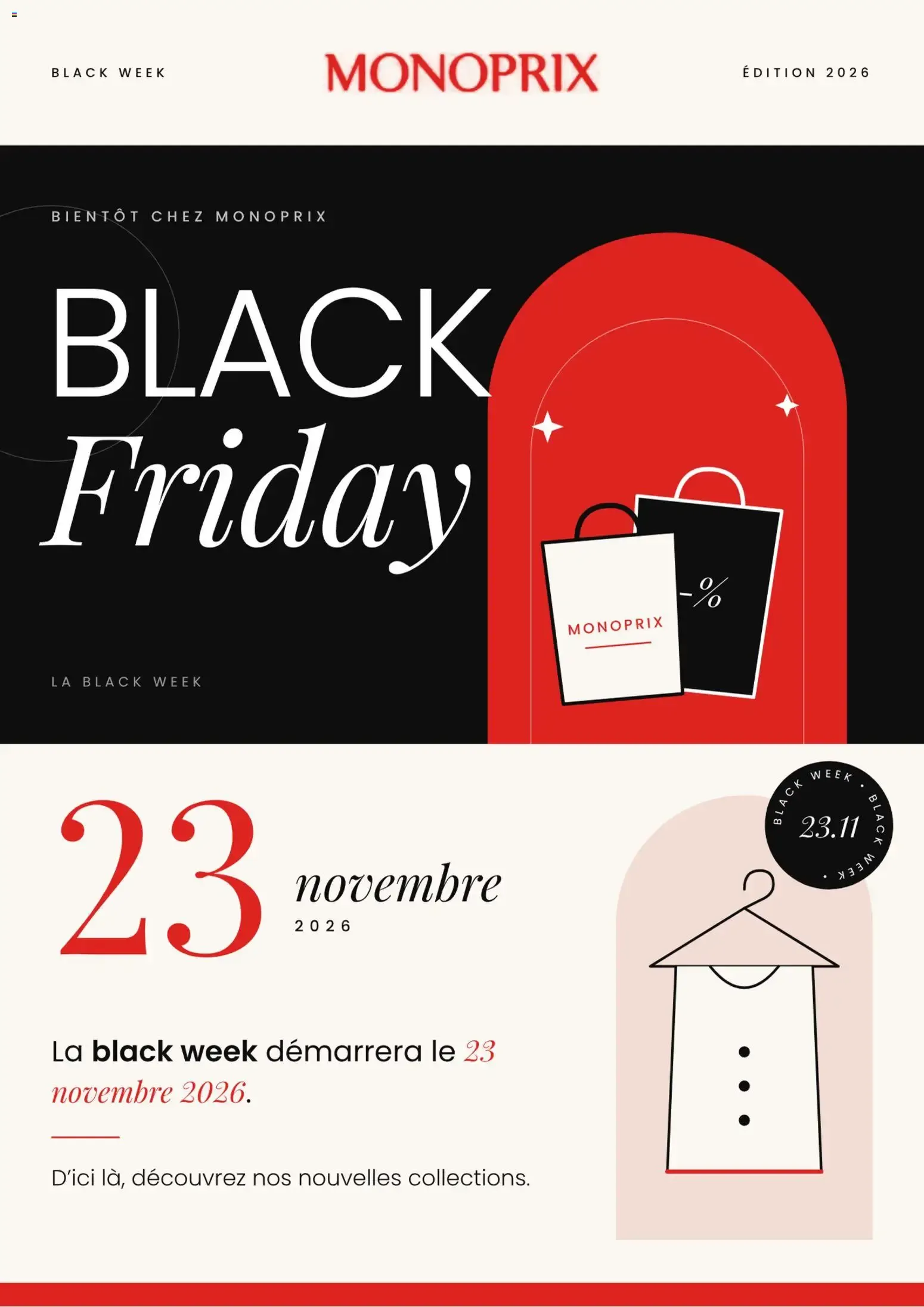 Monoprix Black Friday du 21/10/2026 || Catalogue, Prospectus du 23 novembre au 23 novembre 2026 - Catalogue page 1