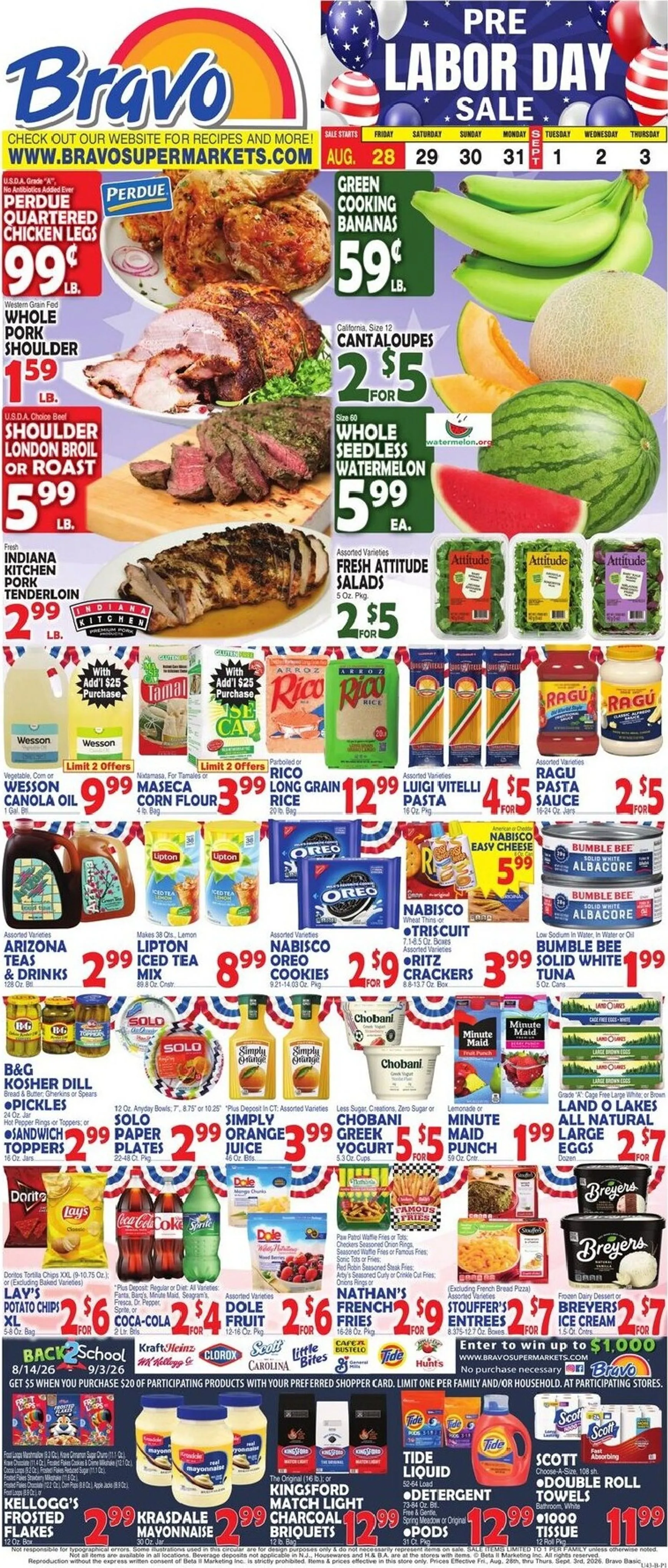 Weekly ad Current Bravo leaflet valid from Friday 08/28/2026 to Thursday 09/03/2026 from August 28 to September 3 2026 - Page 1