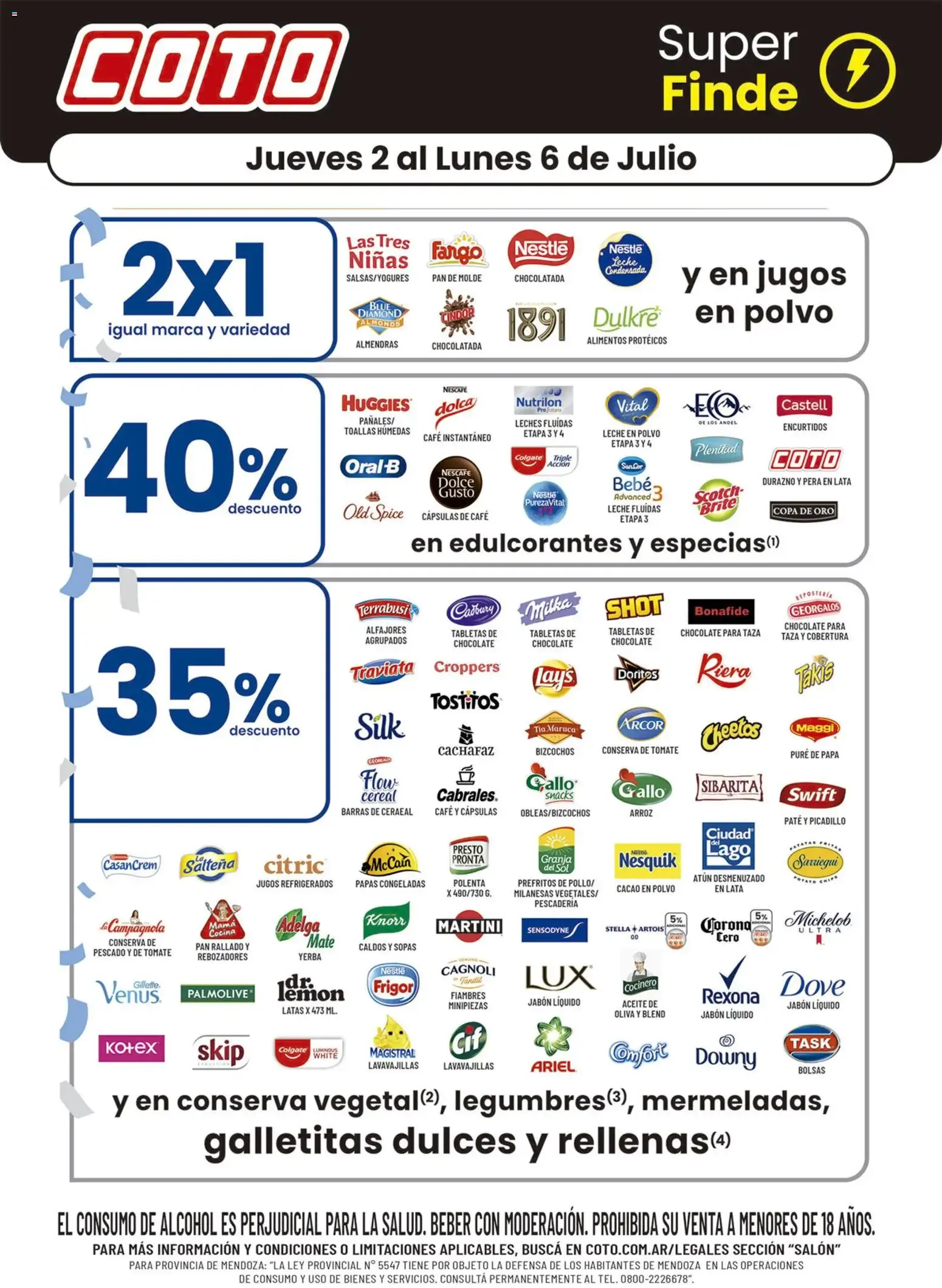 Ofertas de COTO Super Finde 2 de julio al 6 de julio 2026 - Página 1 del catálogo