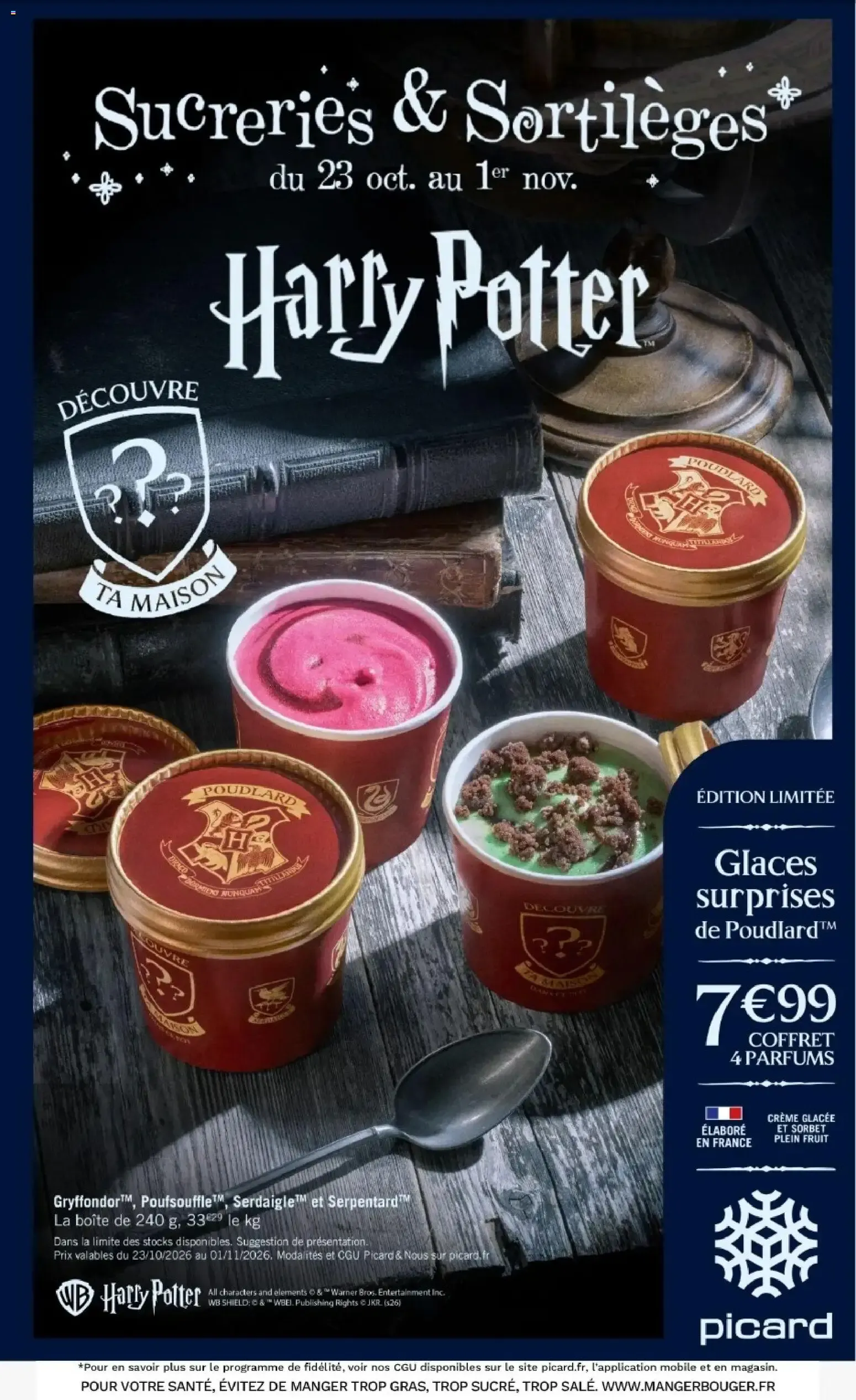 Picard catalogue Harry Potter à partir du 23/10/2026 - promo en ligne du 23 octobre au 1 novembre 2026 - Catalogue page 1