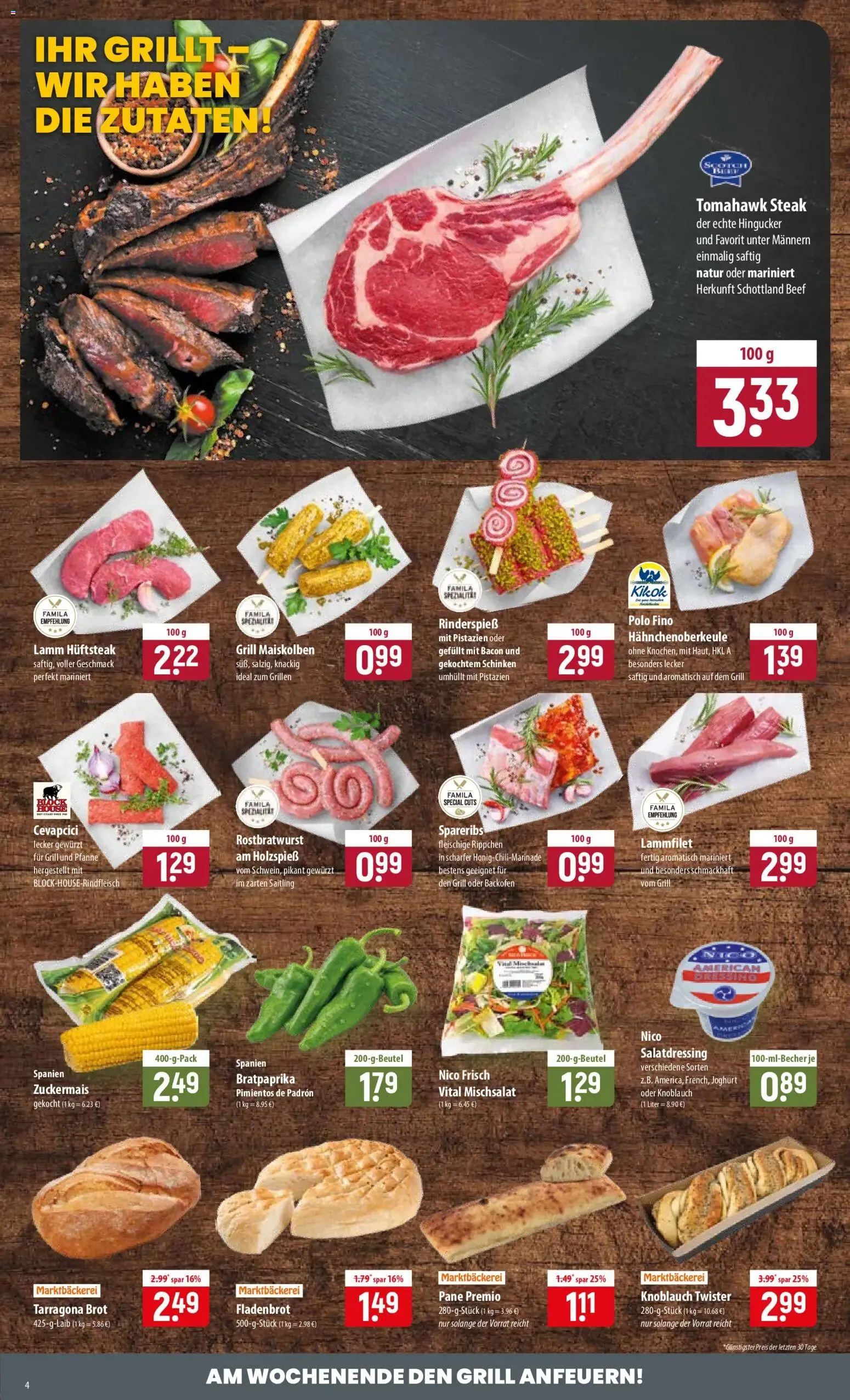 Famila: Besser als gut! Ihr grillt - wir haben die Zutaten! von 29. Juni bis 4. Juli 2026 - Prospekt seite 4