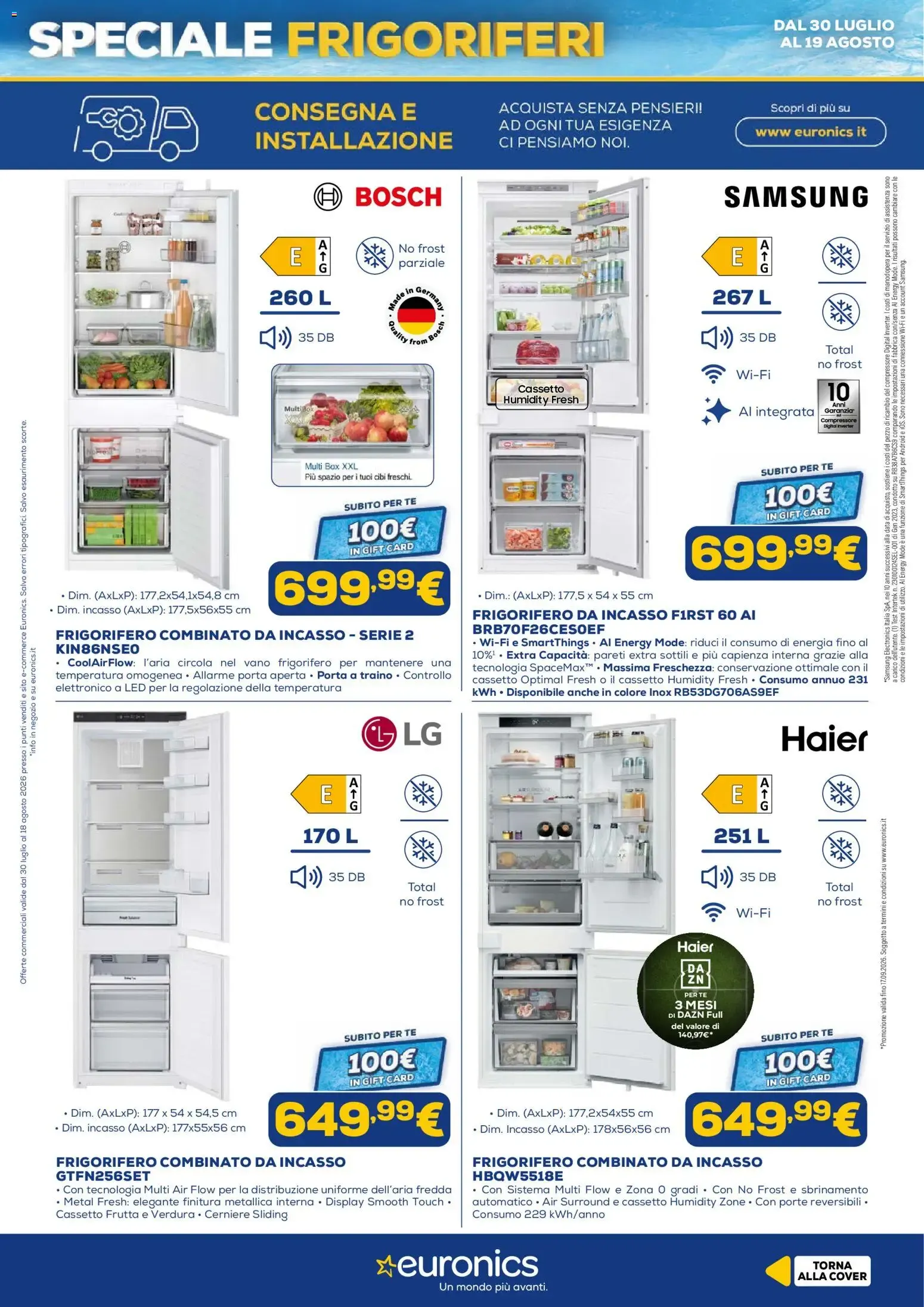Euronics Speciale Frigoriferi da 30 luglio a 18 agosto di 2026 - Pagina del volantino 18