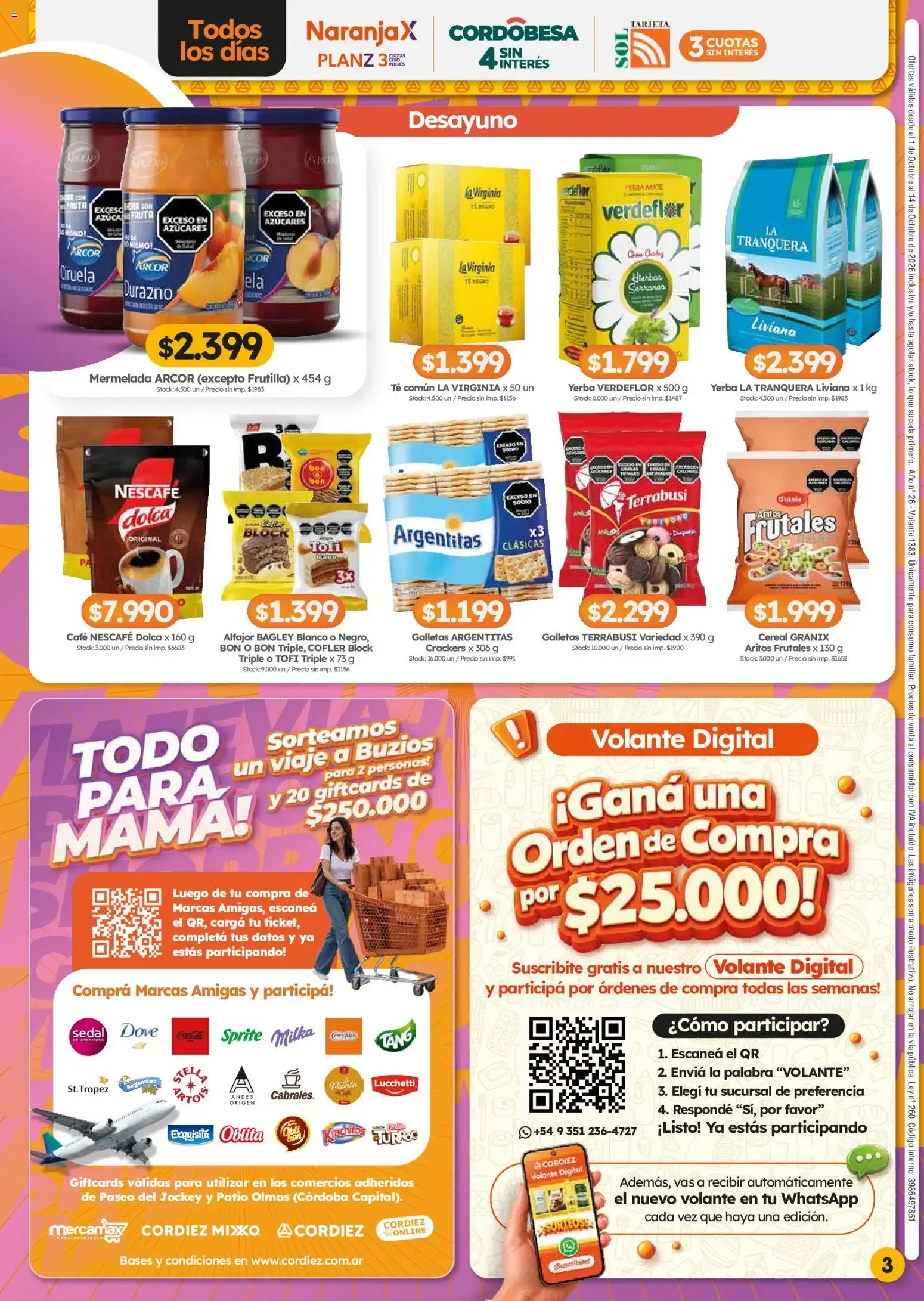 Ofertas de Cordiez - Ofertas || del 01/10/2026 - 14/10/2026 || Catálogo 1 de octubre al 14 de octubre 2026 - Página 3 del catálogo