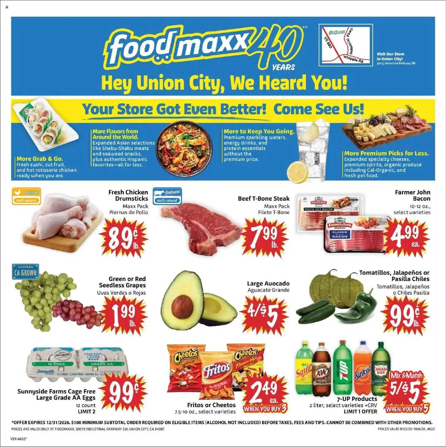 Weekly ad FoodMaxx Weekly Ad - CA (09/23 - 10/06 2026) - Flyer from September 23 to October 6 2026 - Page 1