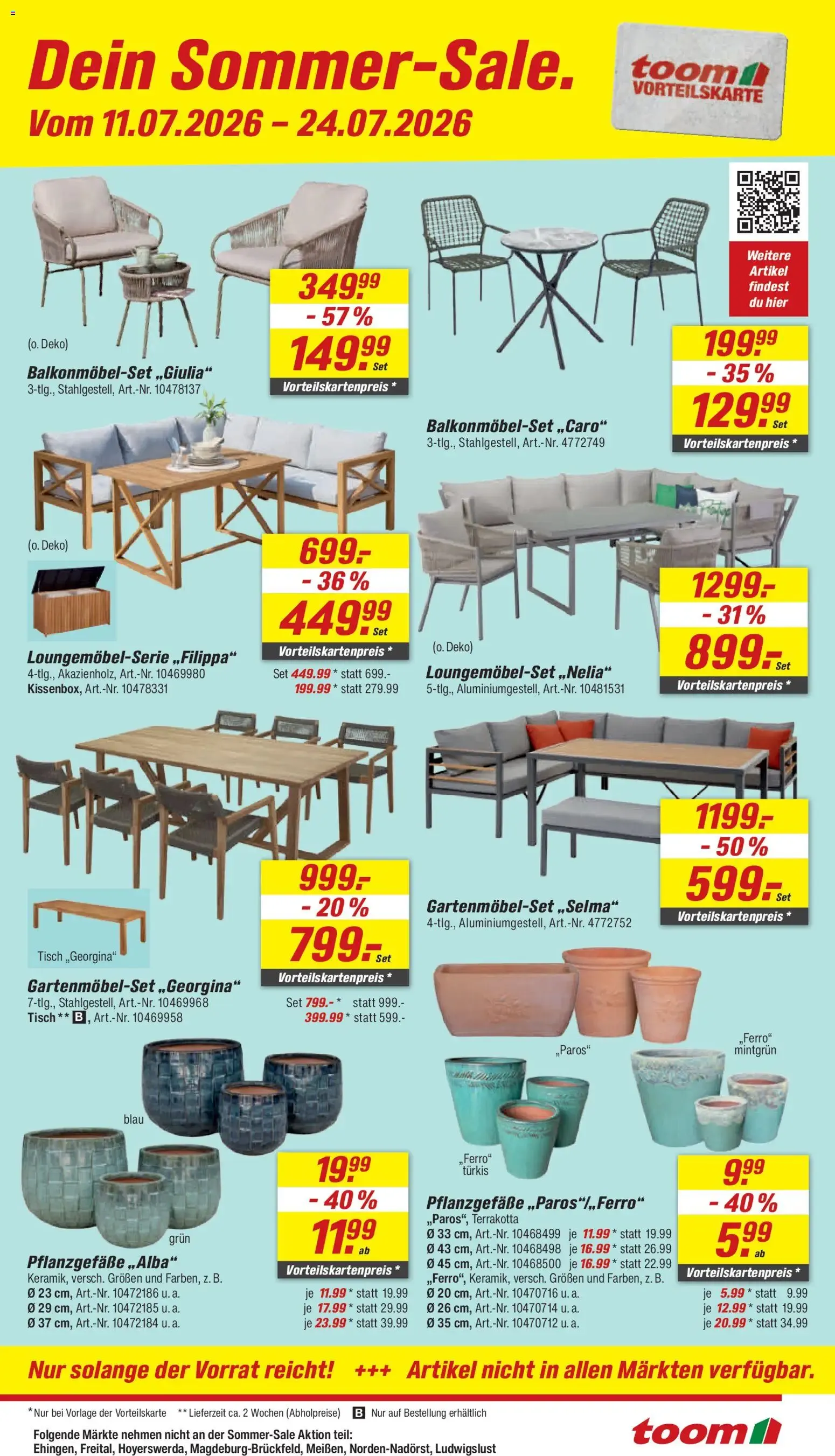 Toom Wochenweise Megapreise & Sommer-Sale von 11. Juli bis 17. Juli 2026 - Prospekt seite 7