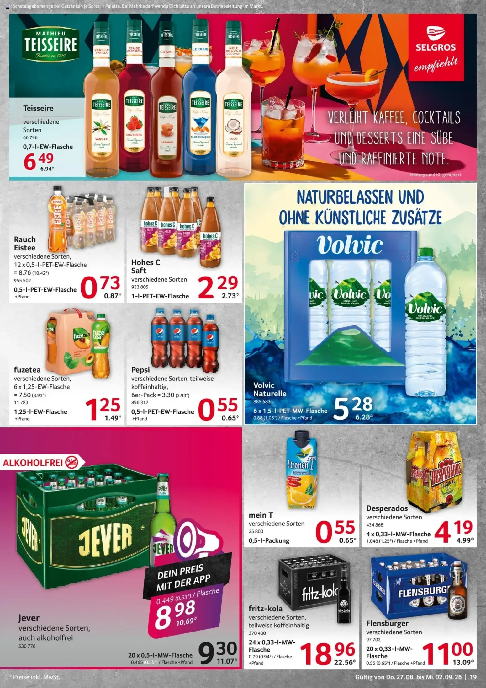 Selgros Prospekt (ab 27.08.2026) zum Blättern von 27. August bis 2. September 2026 - Prospekt seite 19