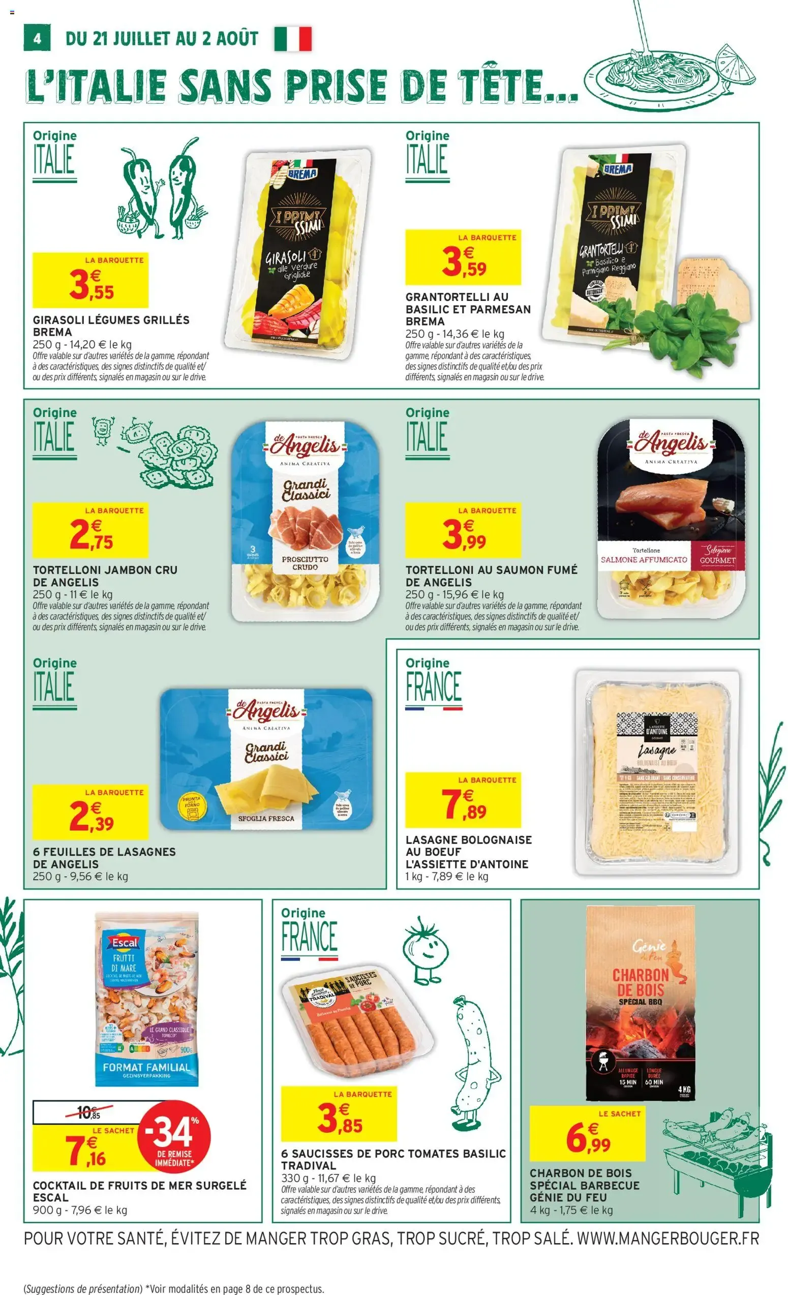 Intermarché Savourez l'italie à petits prix à partir du 21/07/2026 - promo en ligne du 21 juillet au 2 août 2026 - Catalogue page 4
