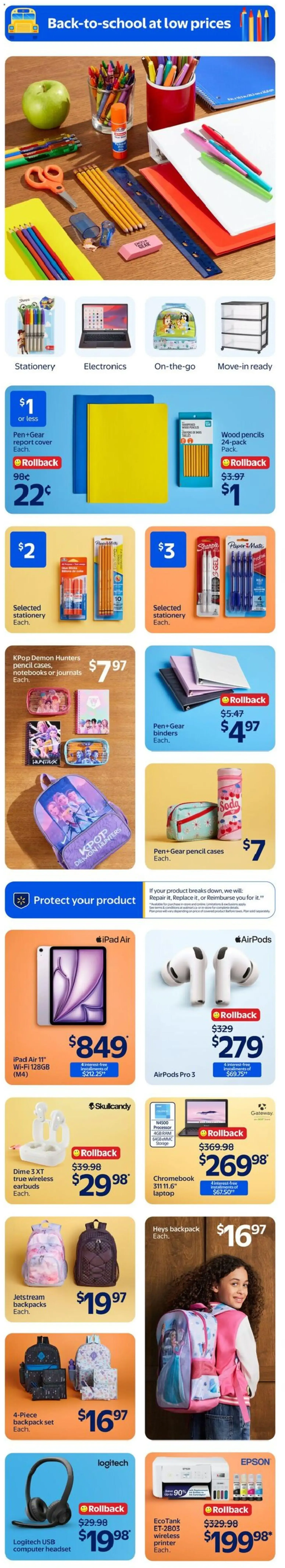 Walmart flyer - Back to school from Aug 20, 2026 > weekly specials & deals from August 20 to August 26 2026 - flyer page 5