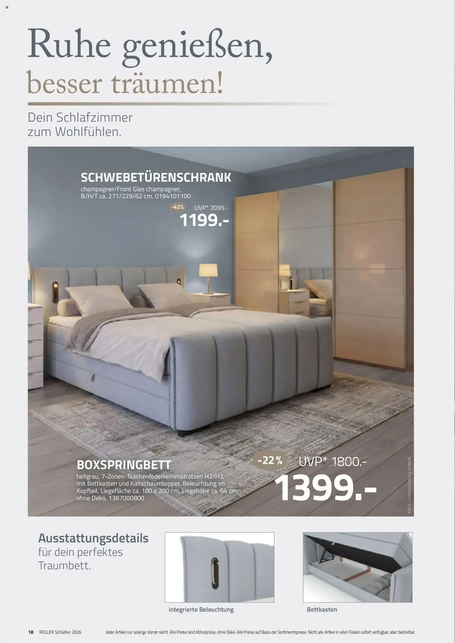 Gute Nächte beginnen hier. von 30. August bis 31. Dezember 2026 - Prospekt seite 18
