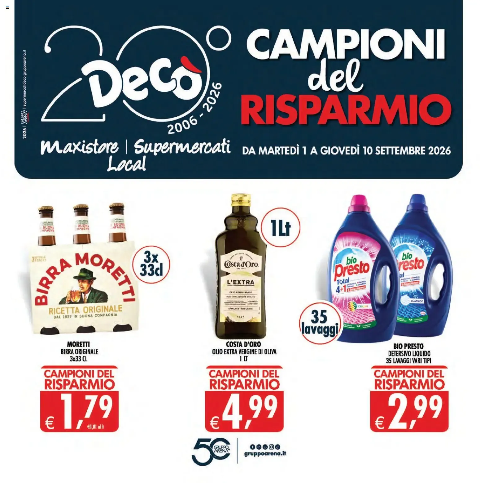 Nuovo Decò volantino Maxistore, Supermercati, Local Sicilia dal 01/09/2026 > offerte anteprima 🛍️ da 1 settembre a 10 settembre di 2026 - Pagina del volantino 1