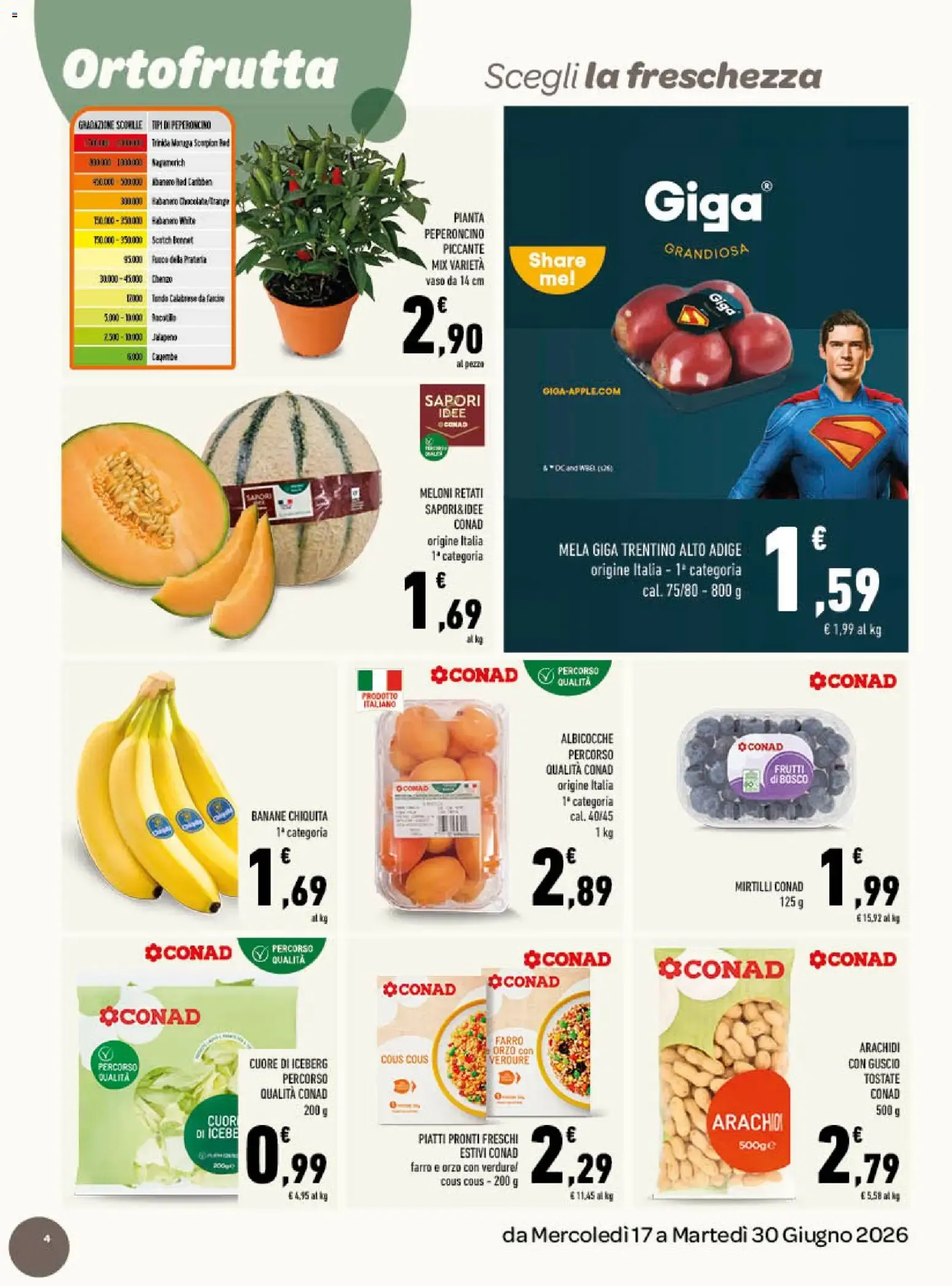 tuday CONAD - Gusto Italiano in Tavola da 17 giugno a 30 giugno di 2026 - Pagina del volantino 4