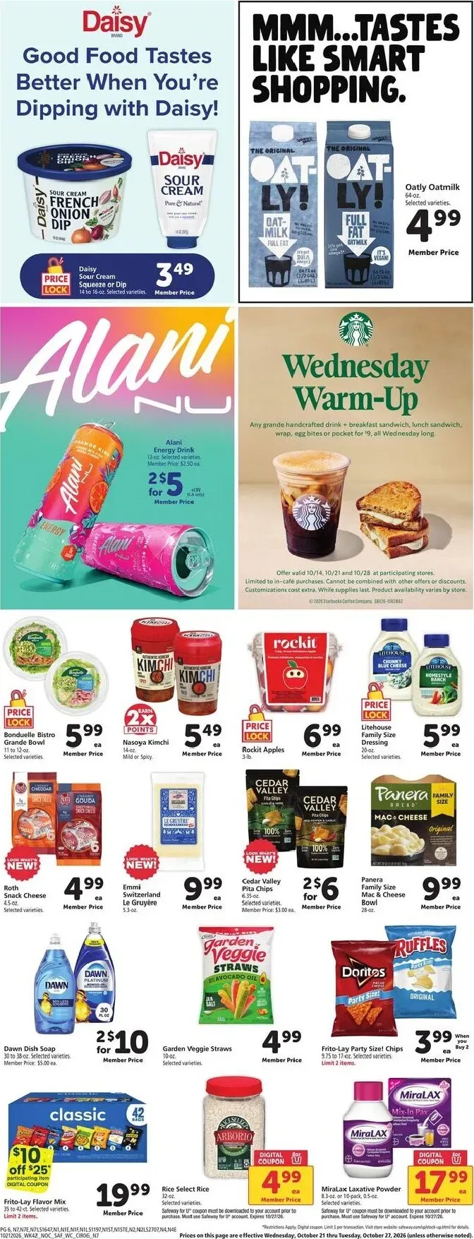 Weekly promotion Current Safeway leaflet valid from Wednesday 10/21/2026 to Tuesday 10/27/2026 spanning from October 21 to October 27 2026 - Page 6 for Catalogue 365