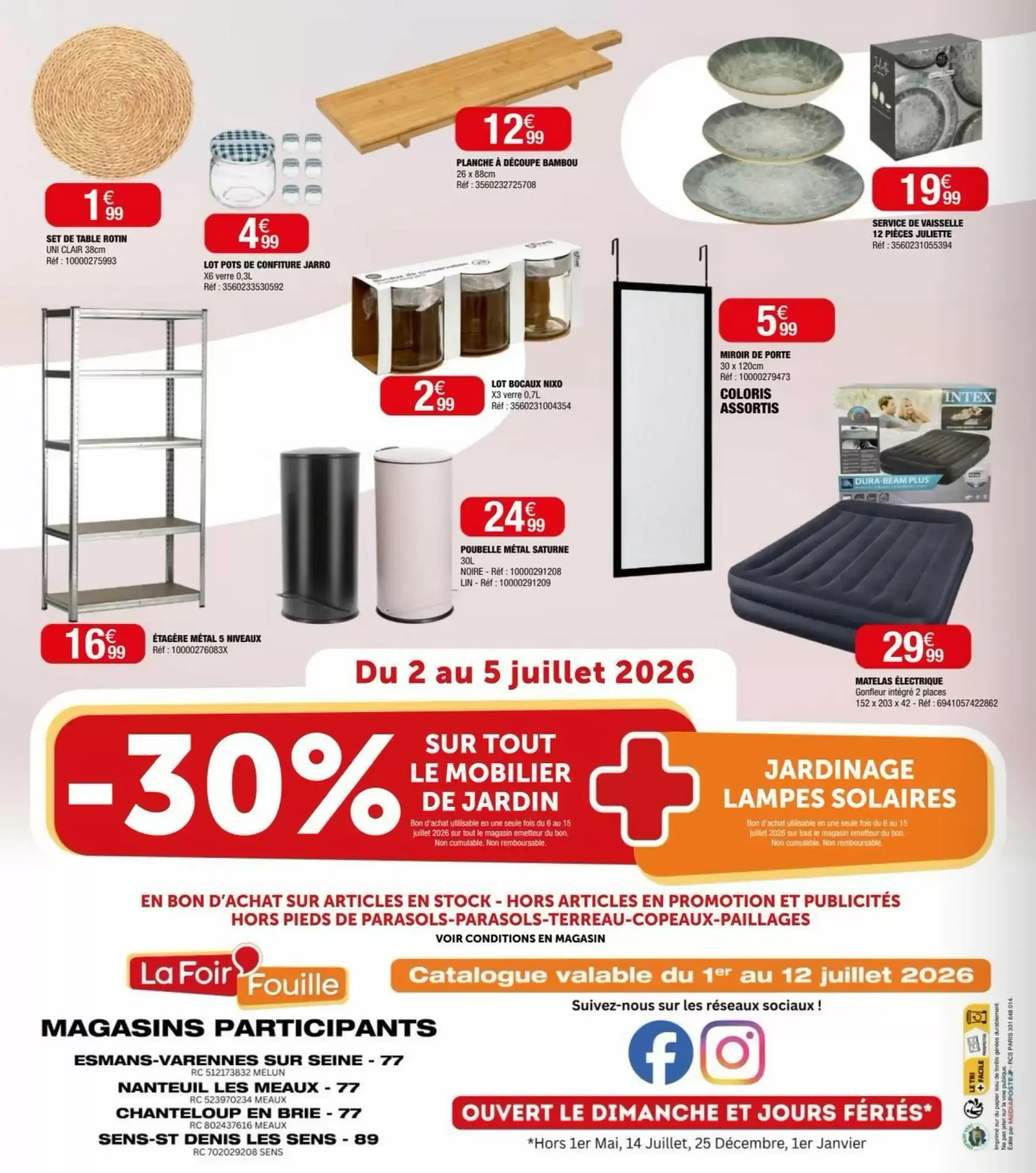La Foir'Fouille: CAP SUR LES BONS PLANS du 2 juillet au 5 juillet 2026 - Catalogue page 4