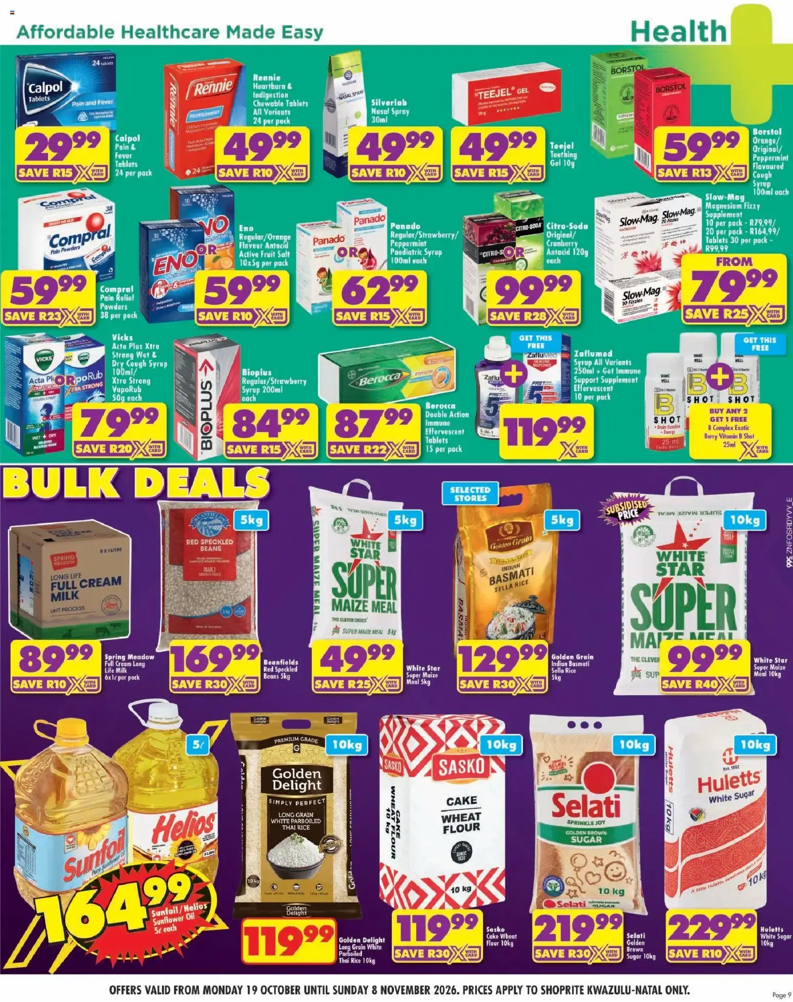 Shoprite Specials (19/10/2026 - 08/11/2026) → Online Catalogue from 19 October to 8 November 2026 - Catalogue Page 9