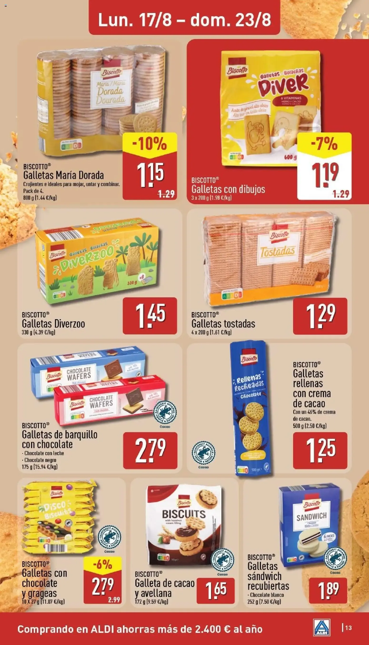 Catálogo de Aldi: Frescura a precios para tirarse a la piscina 17 de agosto al 23 de agosto 2026 - Página 13
