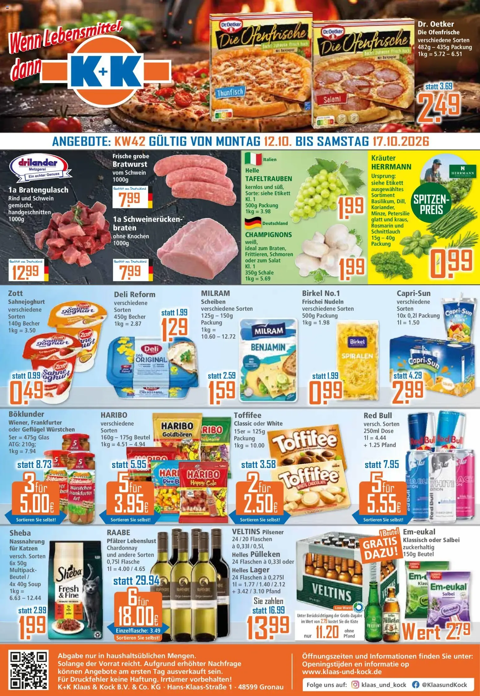 Klaas & Kock Prospekt (ab 12.10.2026) zum Blättern von 12. Oktober bis 17. Oktober 2026 - Prospekt seite 1