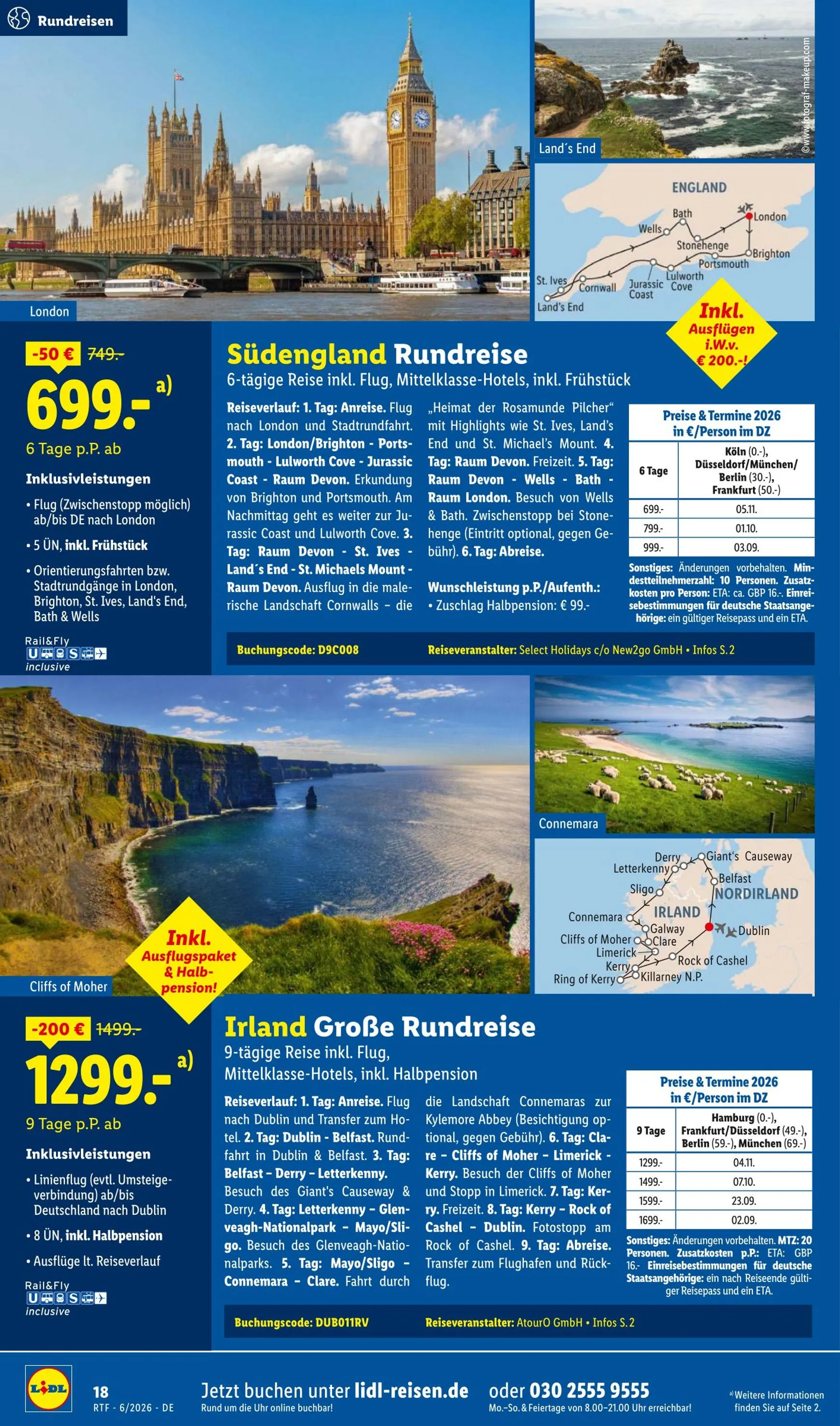 Lidl - Reise Highlights Prospekt – von Donnerstag 11.06.2026 bis Mittwoch 15.07.2026 von 13. Juni bis 15. Juli 2026 - Prospekt seite 18