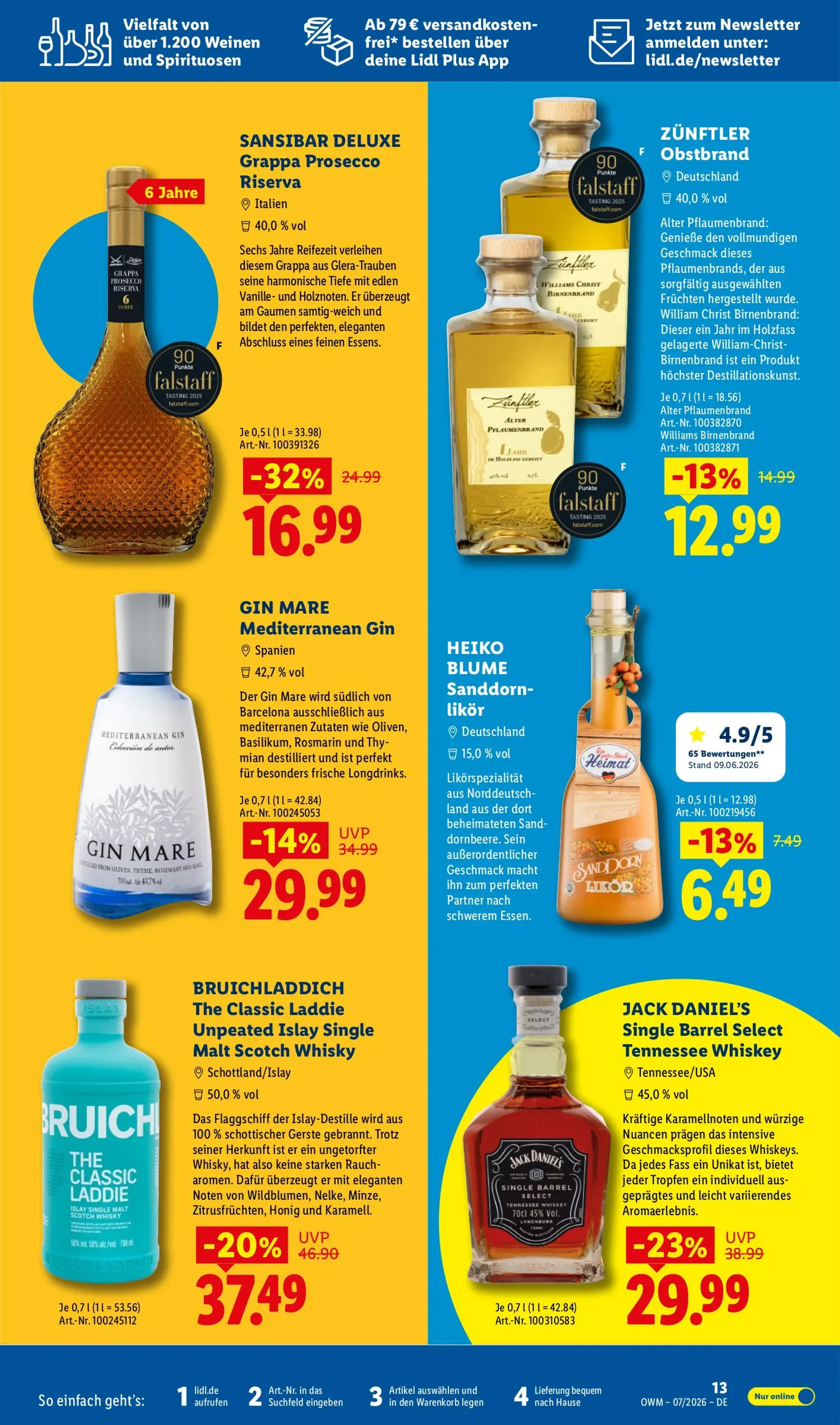 Lidl - Wein & Spirituosen Prospekt – von Mittwoch 01.07.2026 bis Freitag 31.07.2026 von 1. Juli bis 31. Juli 2026 - Prospekt seite 13
