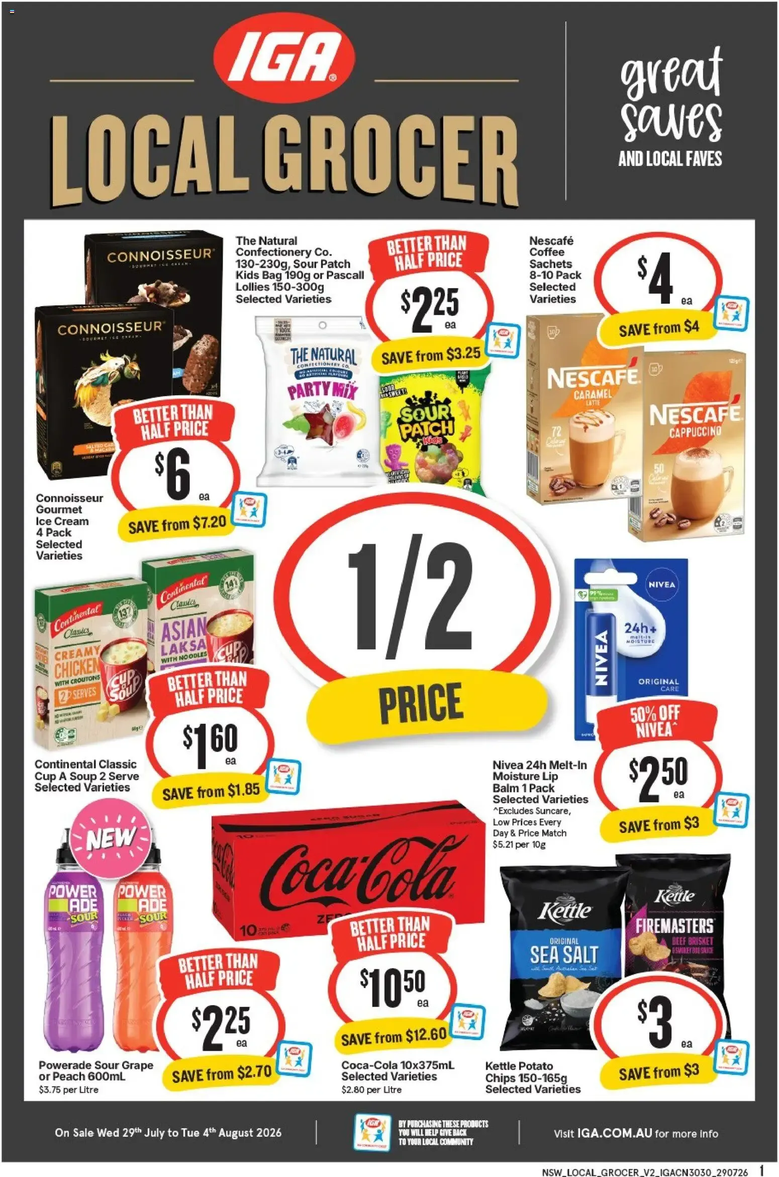 IGA Local Grocer - Great Saves and Local Faves - Catalogue valid from 29 July to 4 August 2026 - page 1