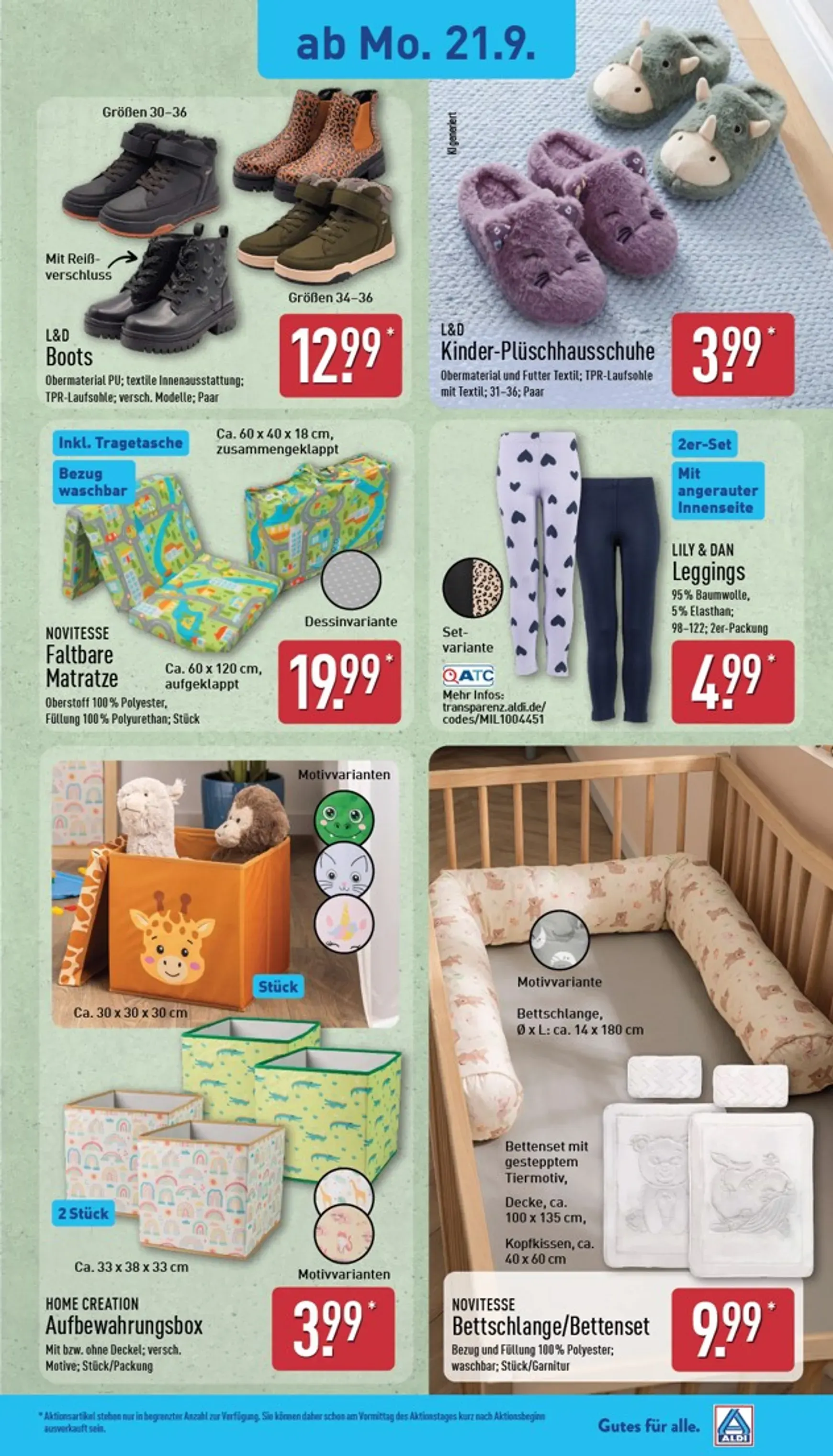 Gutes für alle. Zum ALDI Preis. von 21. September bis 26. September 2026 - Prospekt seite 19